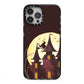 Halloween Haunted House iPhone 13 Pro Max Black Impact Case on Silver phone
