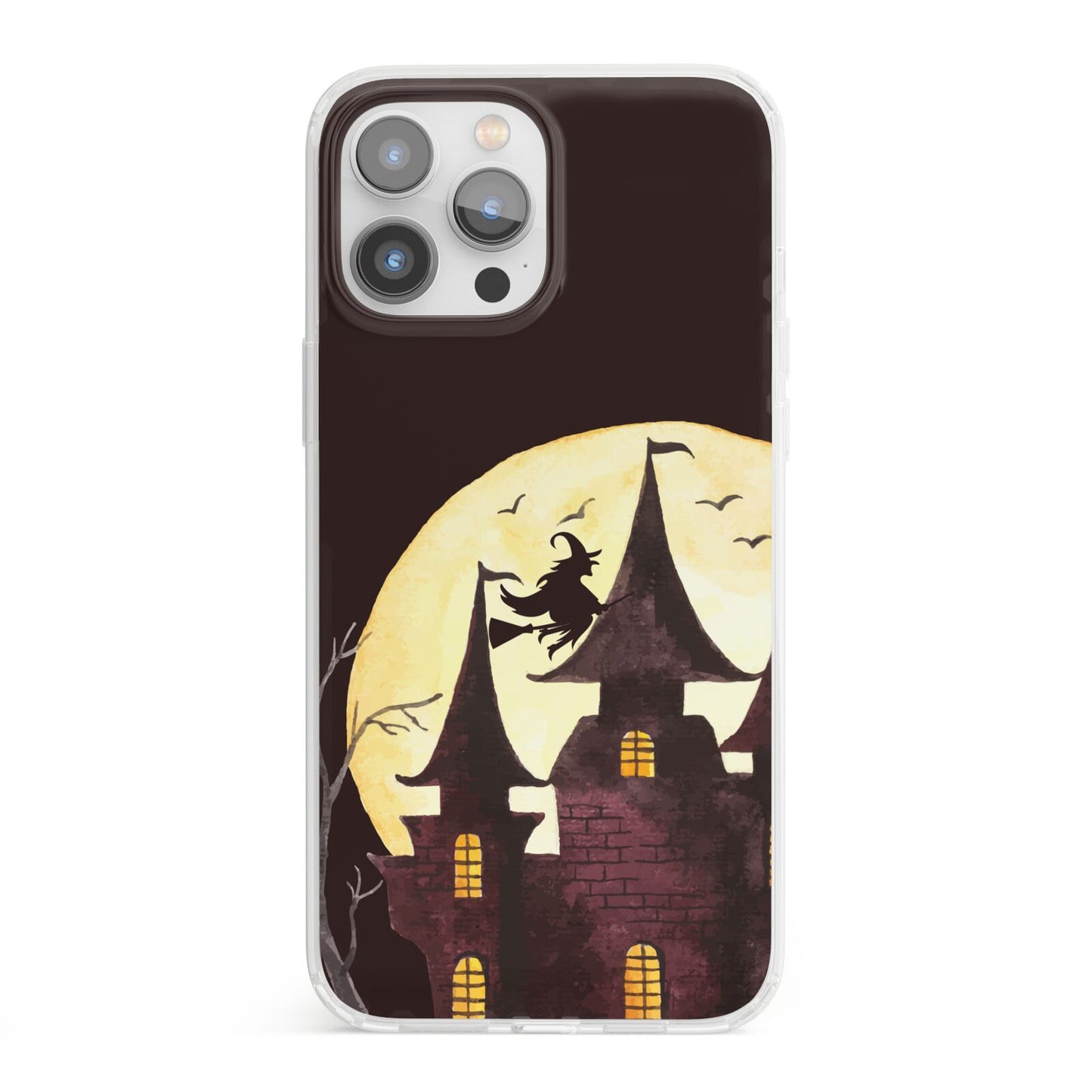 Halloween Haunted House iPhone 13 Pro Max Clear Bumper Case