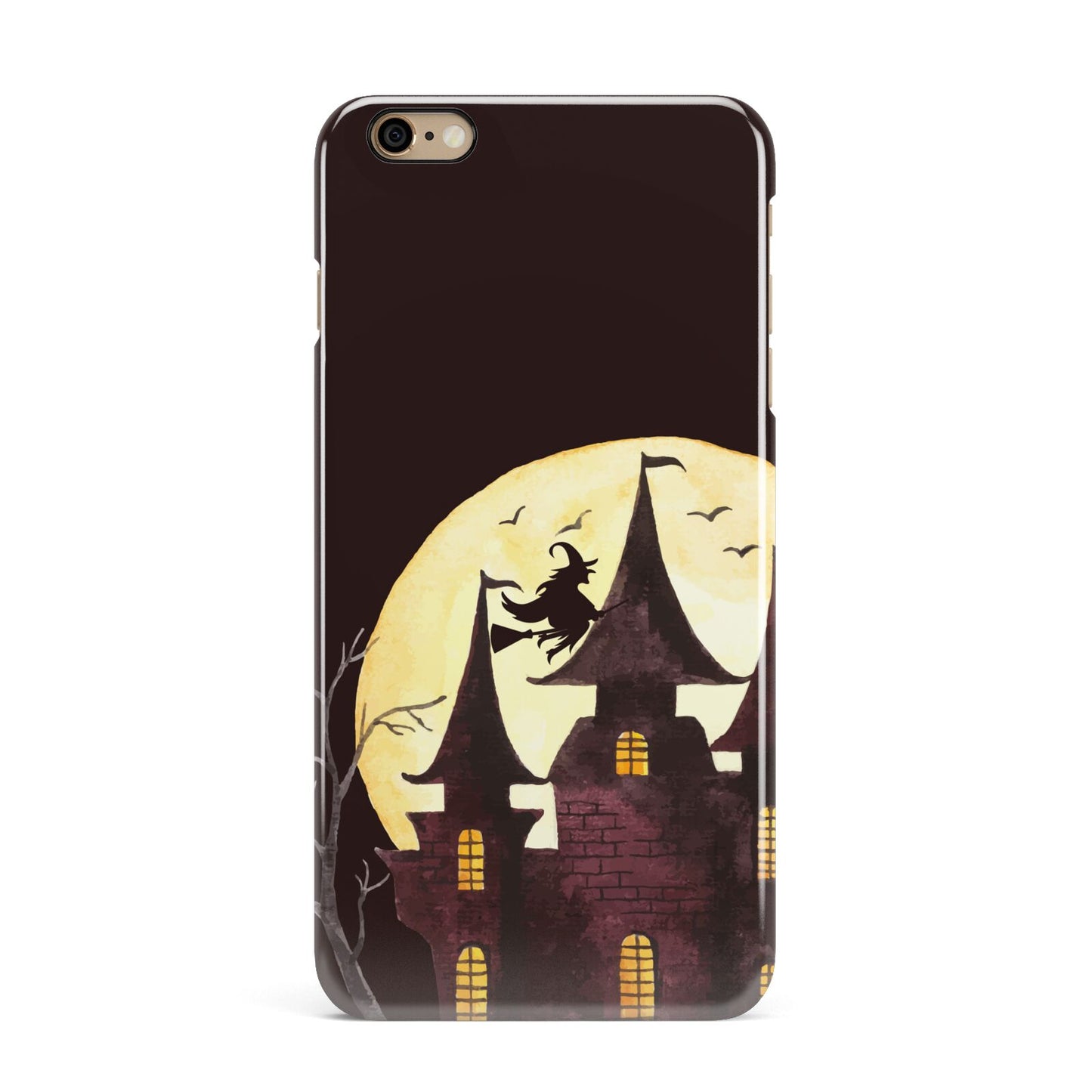 Halloween Haunted House iPhone 6 Plus 3D Snap Case on Gold Phone
