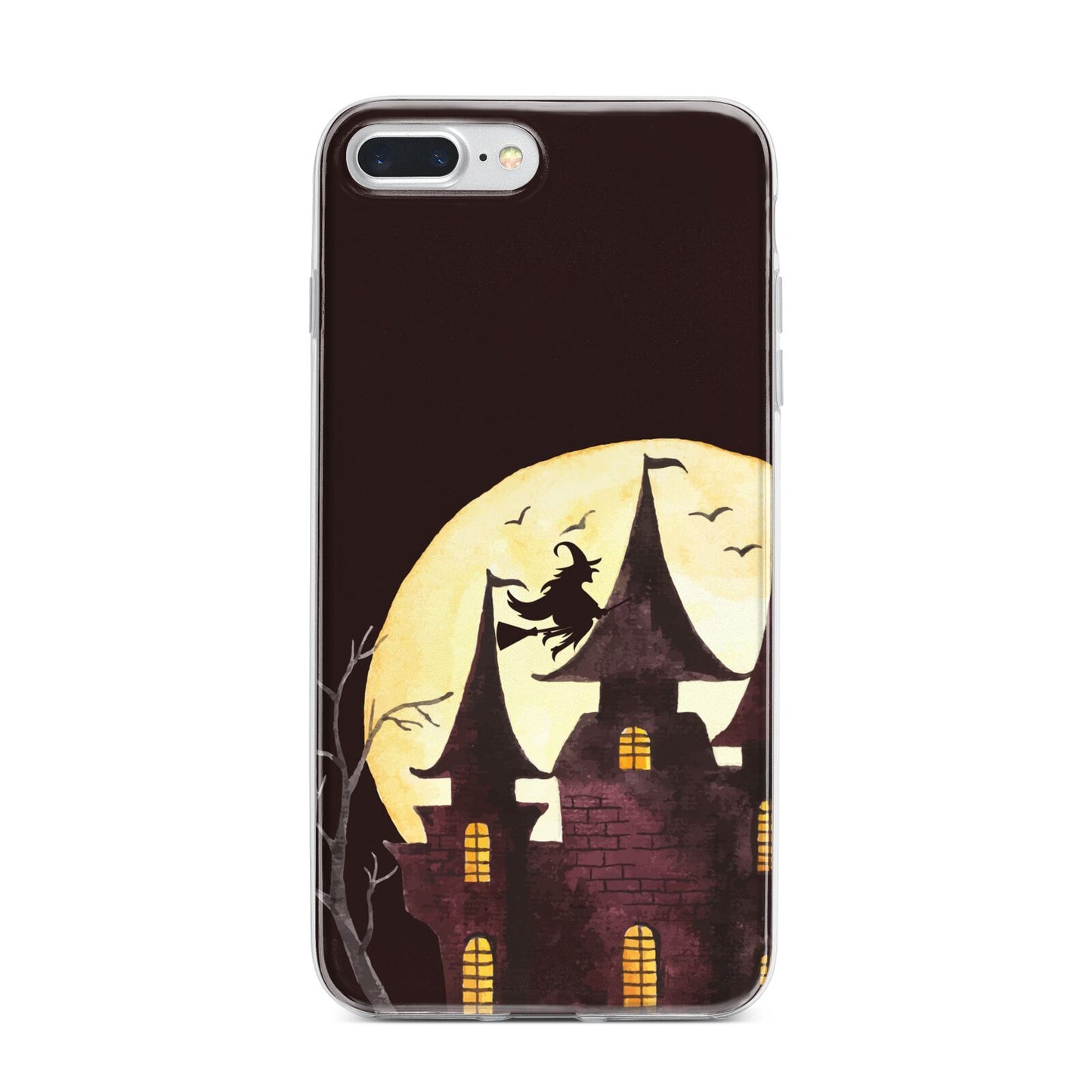Halloween Haunted House iPhone 7 Plus Bumper Case on Silver iPhone