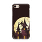 Halloween Haunted House iPhone 8 3D Tough Case on Gold Phone