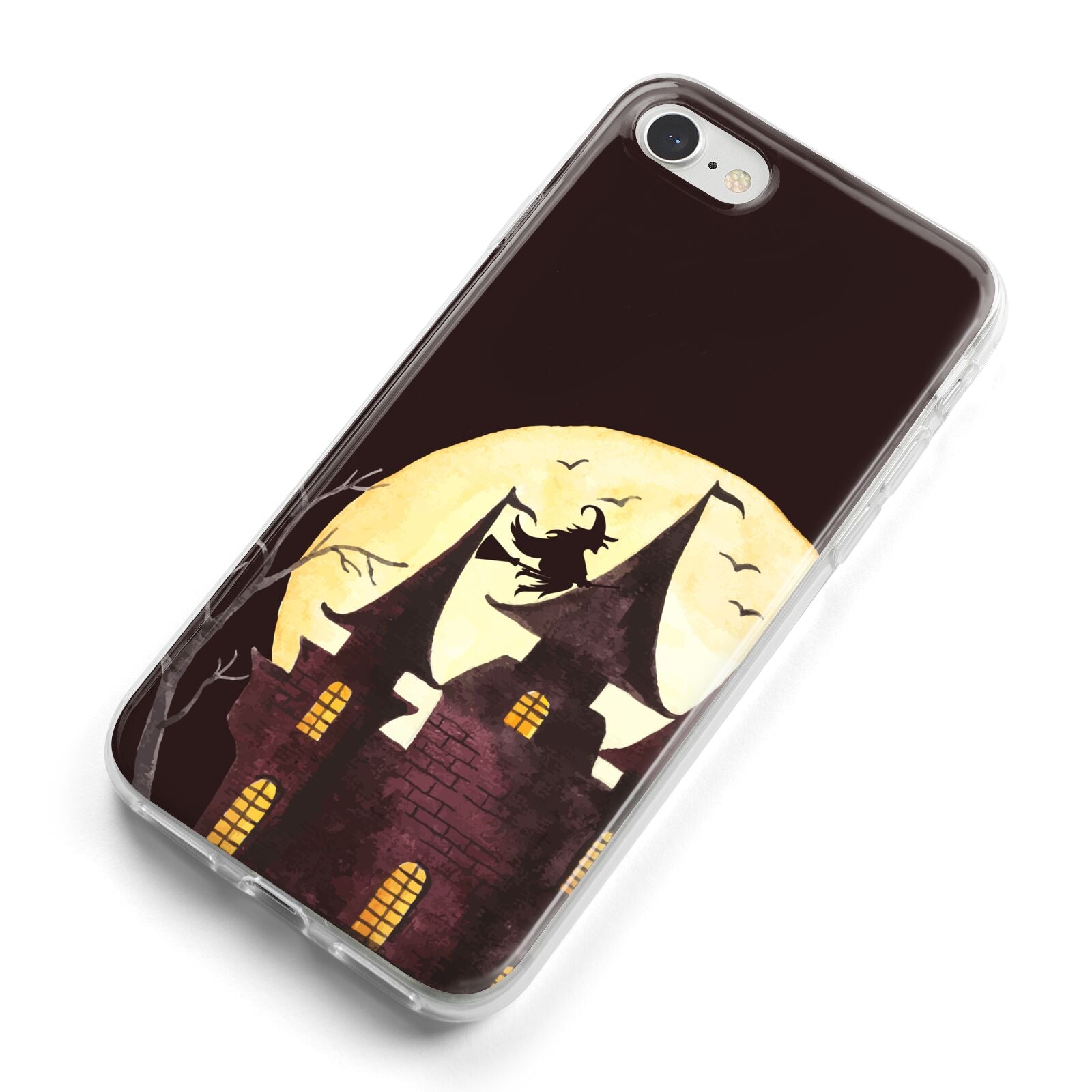 Halloween Haunted House iPhone 8 Bumper Case on Silver iPhone Alternative Image