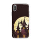 Halloween Haunted House iPhone X Bumper Case on Silver iPhone Alternative Image 1