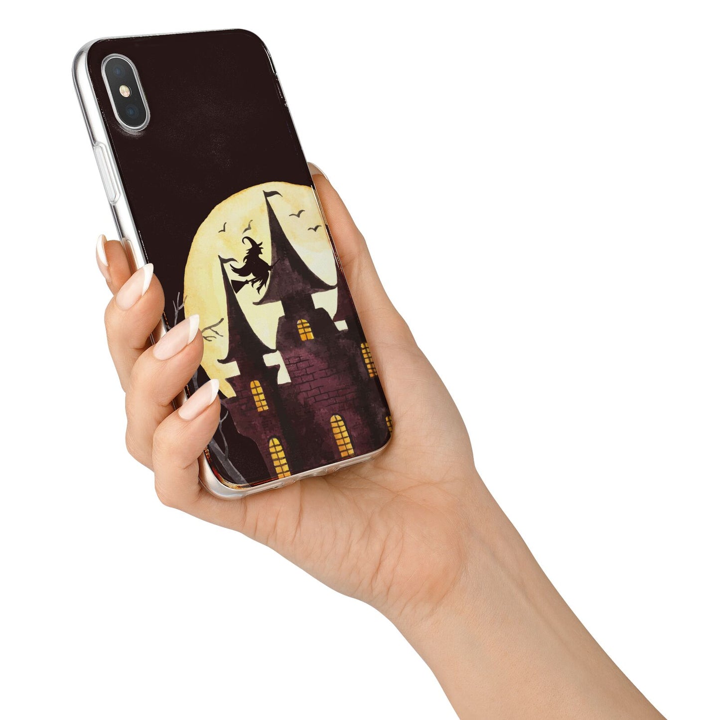 Halloween Haunted House iPhone X Bumper Case on Silver iPhone Alternative Image 2