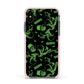 Halloween Monster Apple iPhone Xs Impact Case Pink Edge on Black Phone