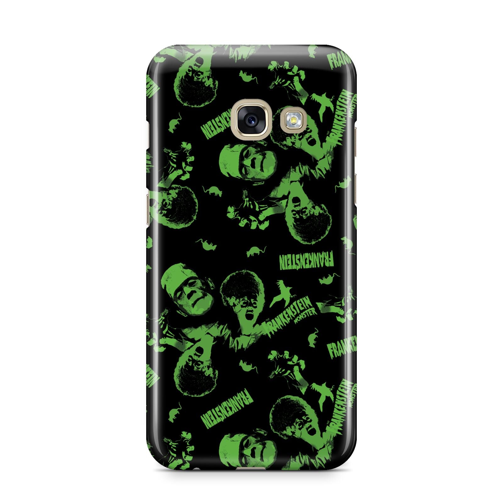 Halloween Monster Samsung Galaxy A3 2017 Case on gold phone