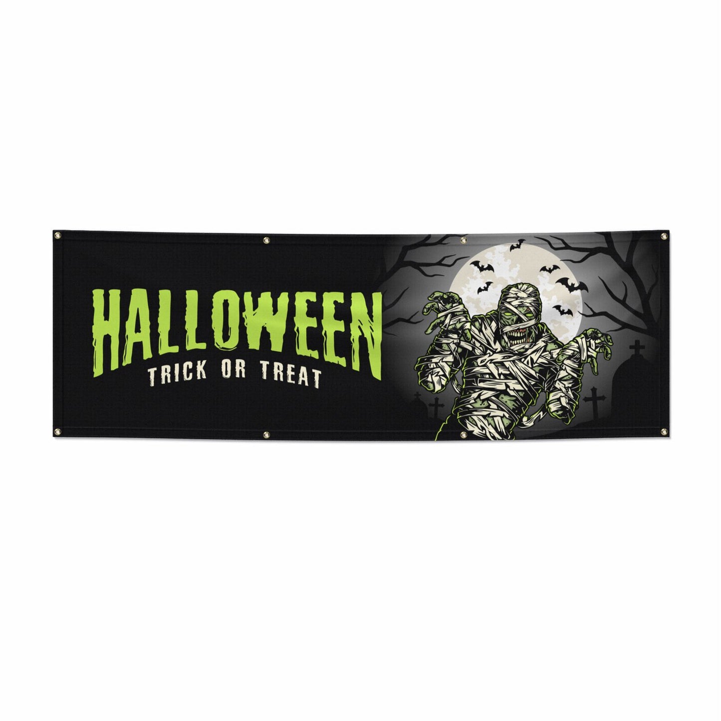 Halloween Mummy 6x2 Vinly Banner with Grommets
