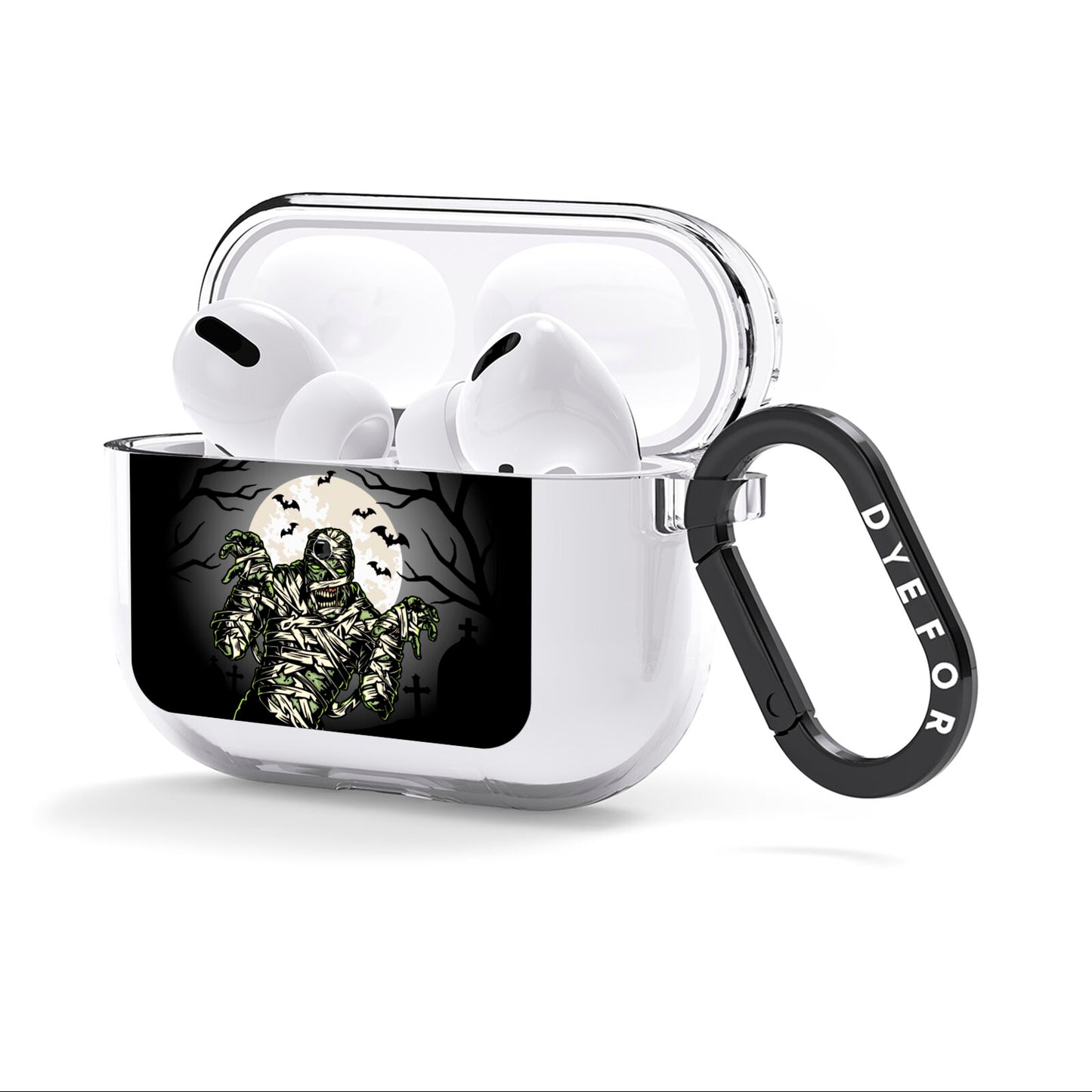 Halloween Mummy AirPods Clear Case 3rd Gen Side Image