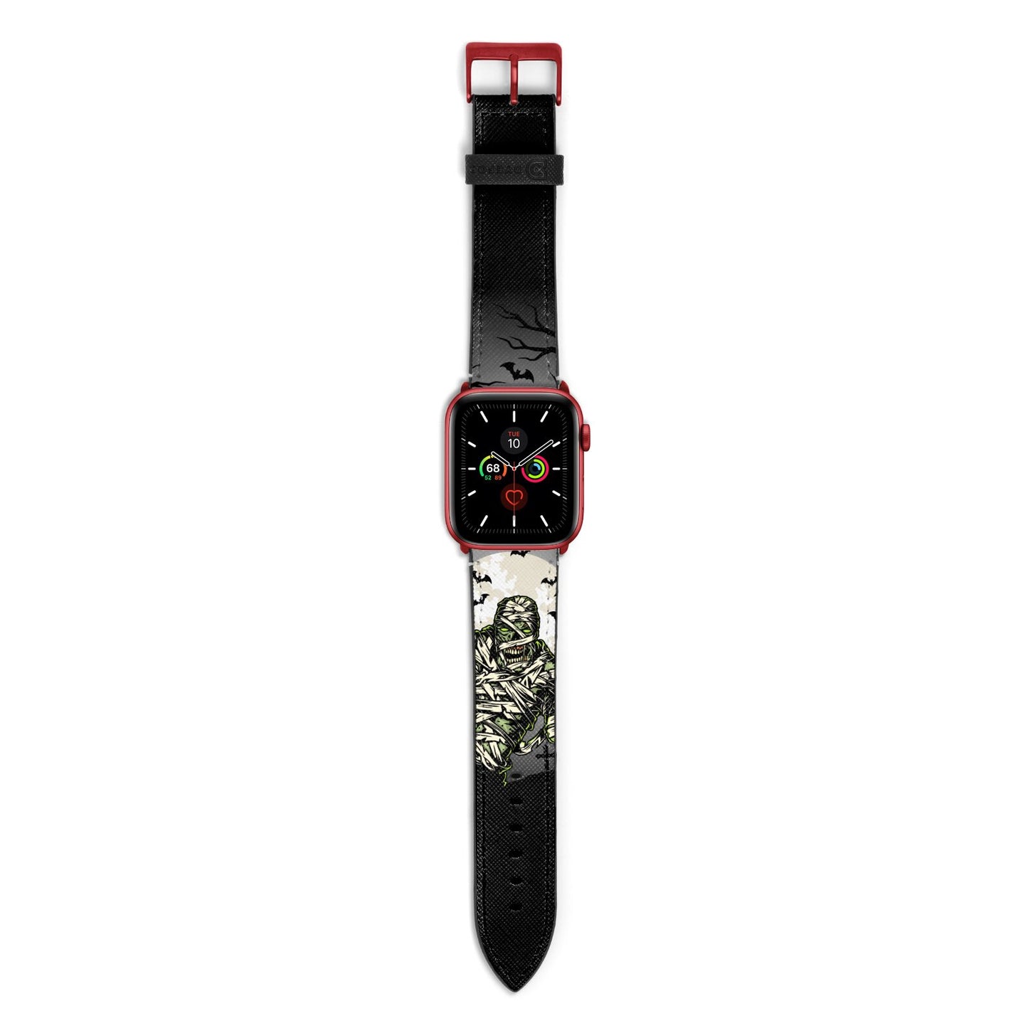 Halloween Mummy Apple Watch Strap with Red Hardware