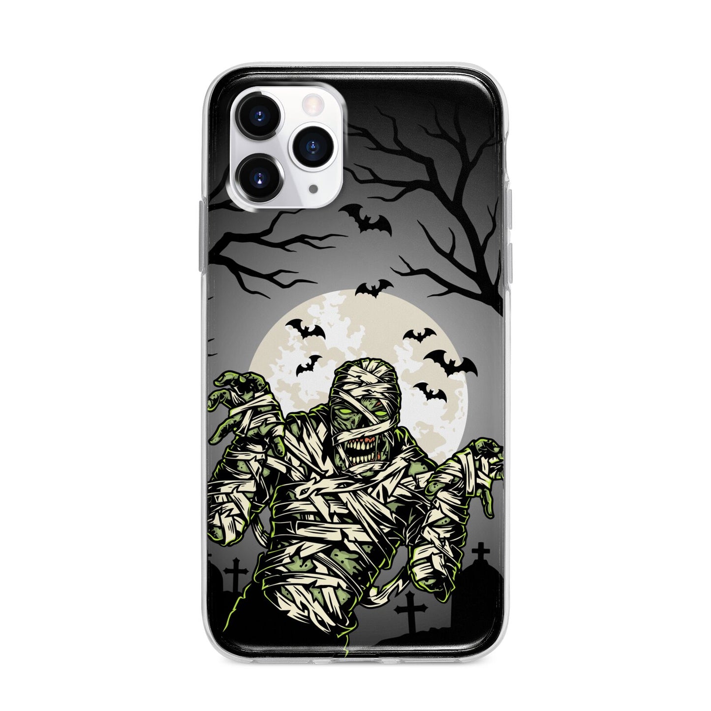 Halloween Mummy Apple iPhone 11 Pro Max in Silver with Bumper Case