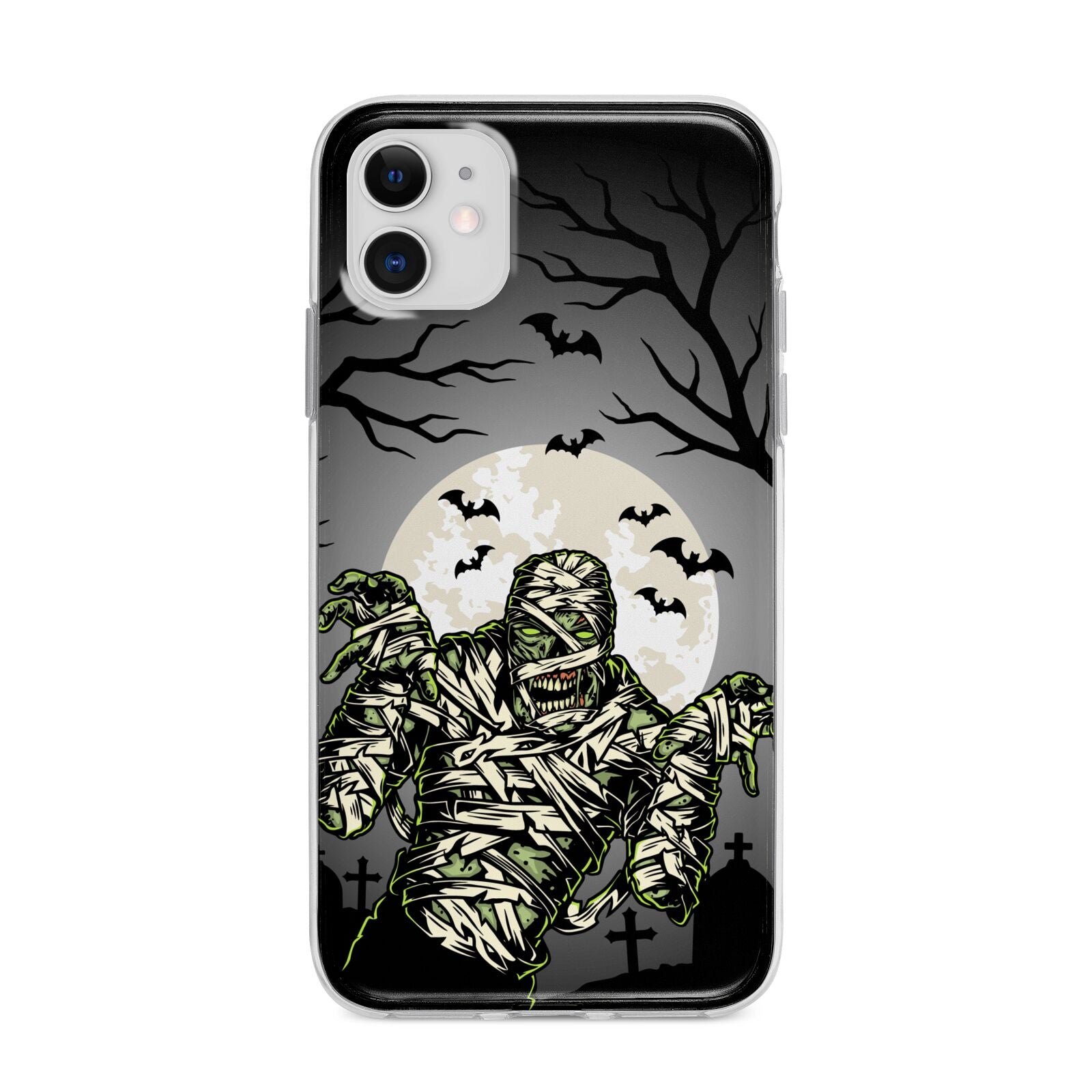 Halloween Mummy Apple iPhone 11 in White with Bumper Case