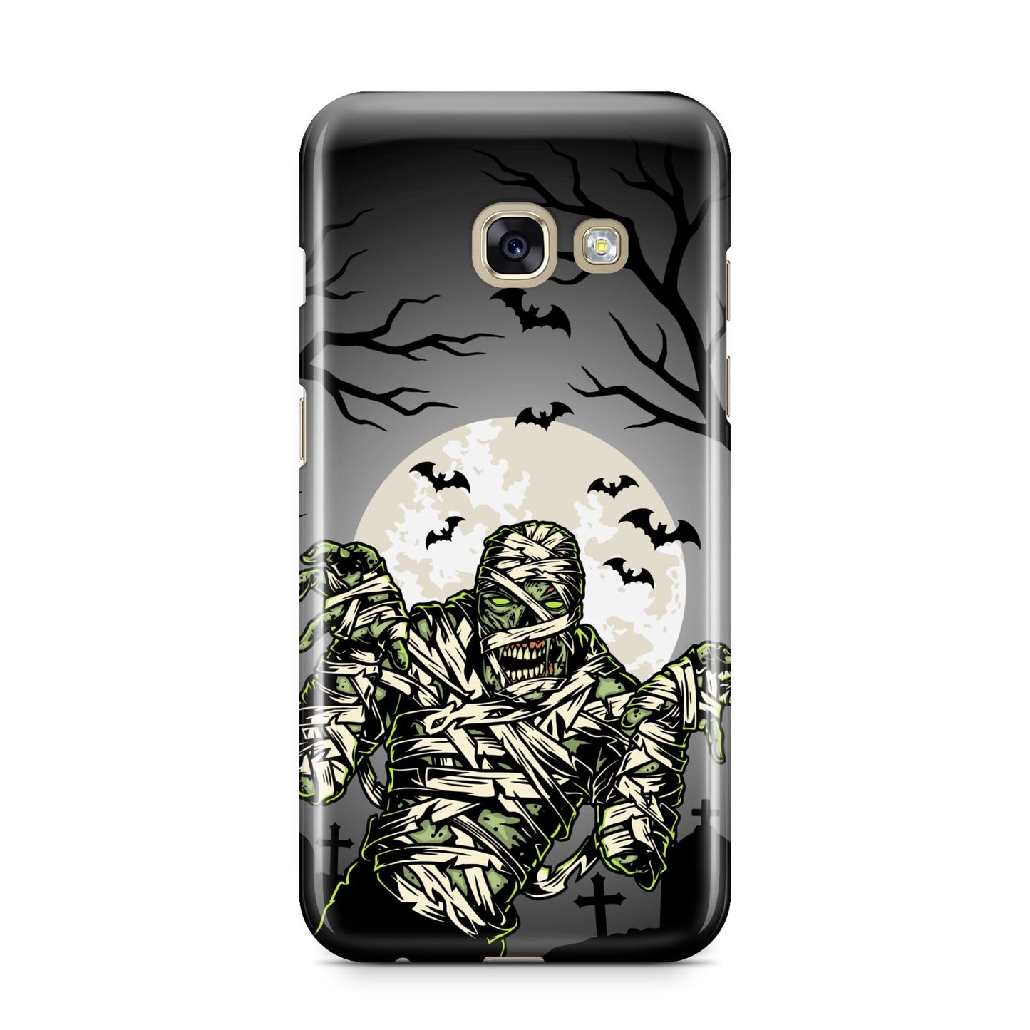 Halloween Mummy Samsung Galaxy A3 2017 Case on gold phone