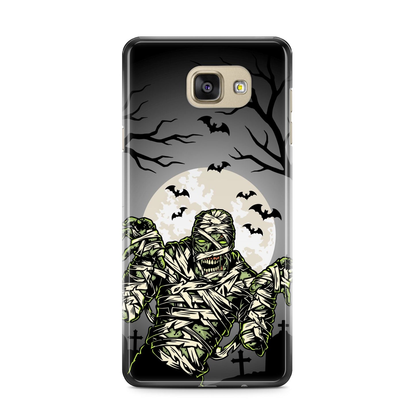 Halloween Mummy Samsung Galaxy A7 2016 Case on gold phone