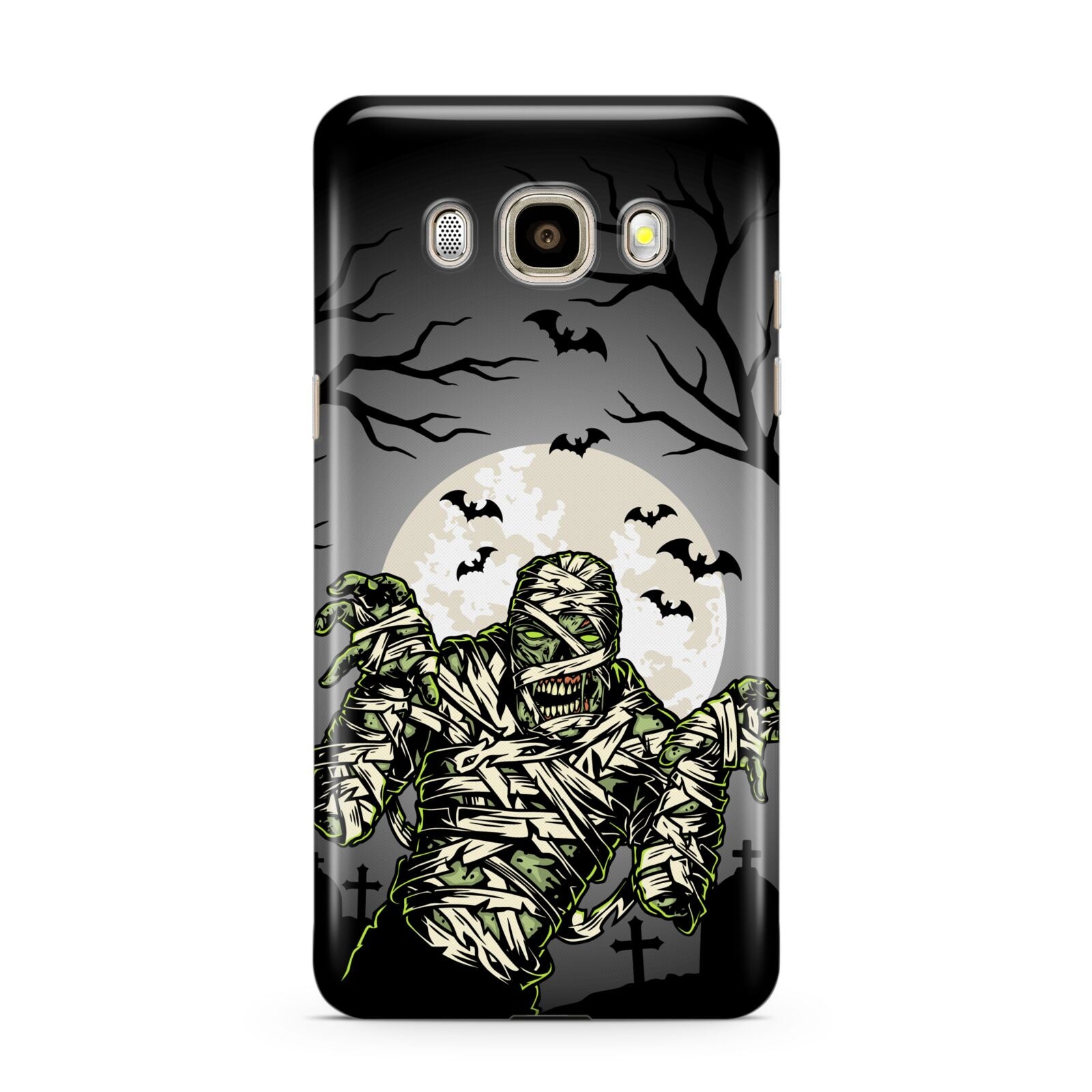 Halloween Mummy Samsung Galaxy J7 2016 Case on gold phone