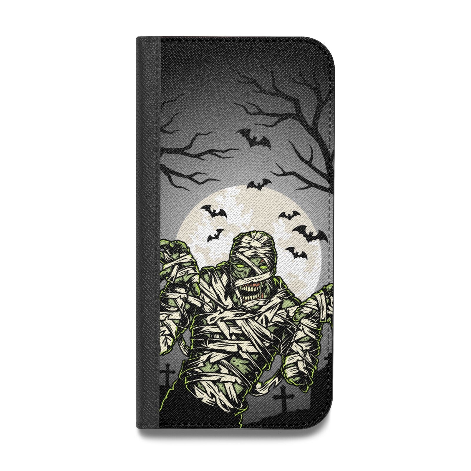 Halloween Mummy Vegan Leather Flip Samsung Case
