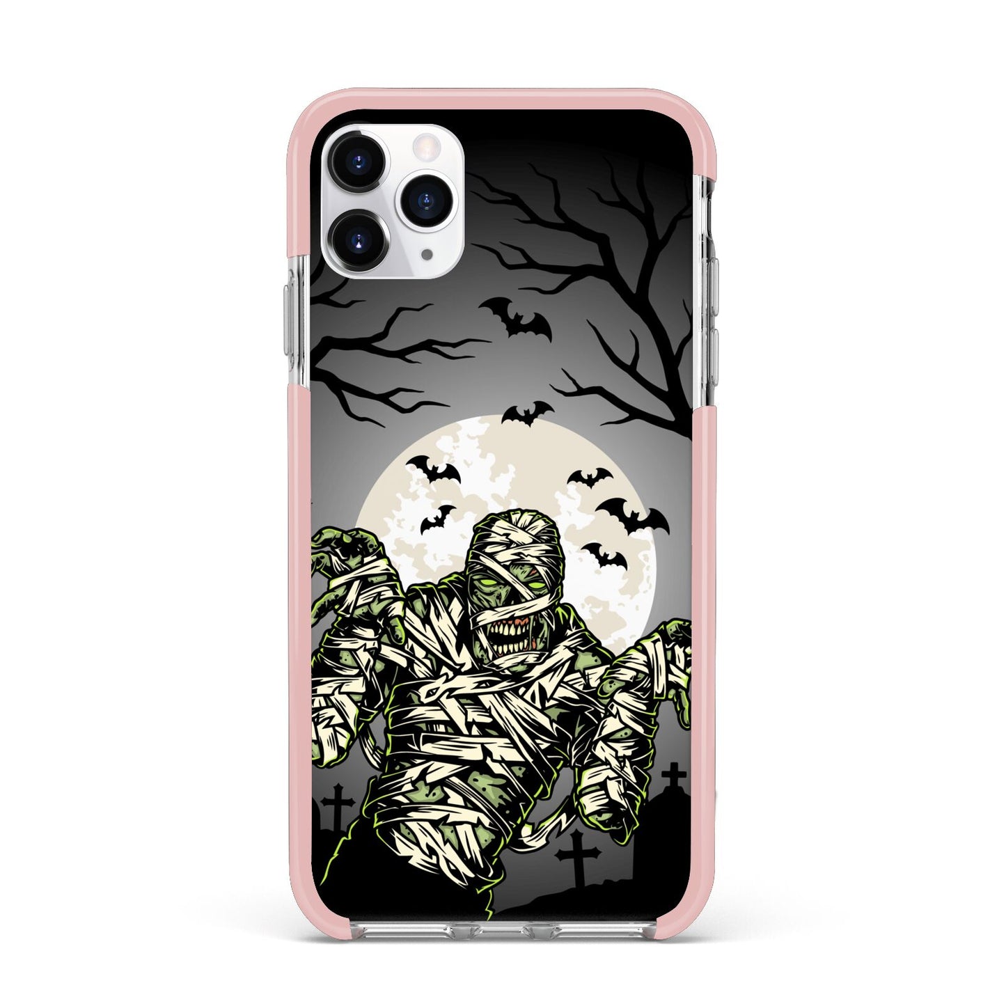 Halloween Mummy iPhone 11 Pro Max Impact Pink Edge Case