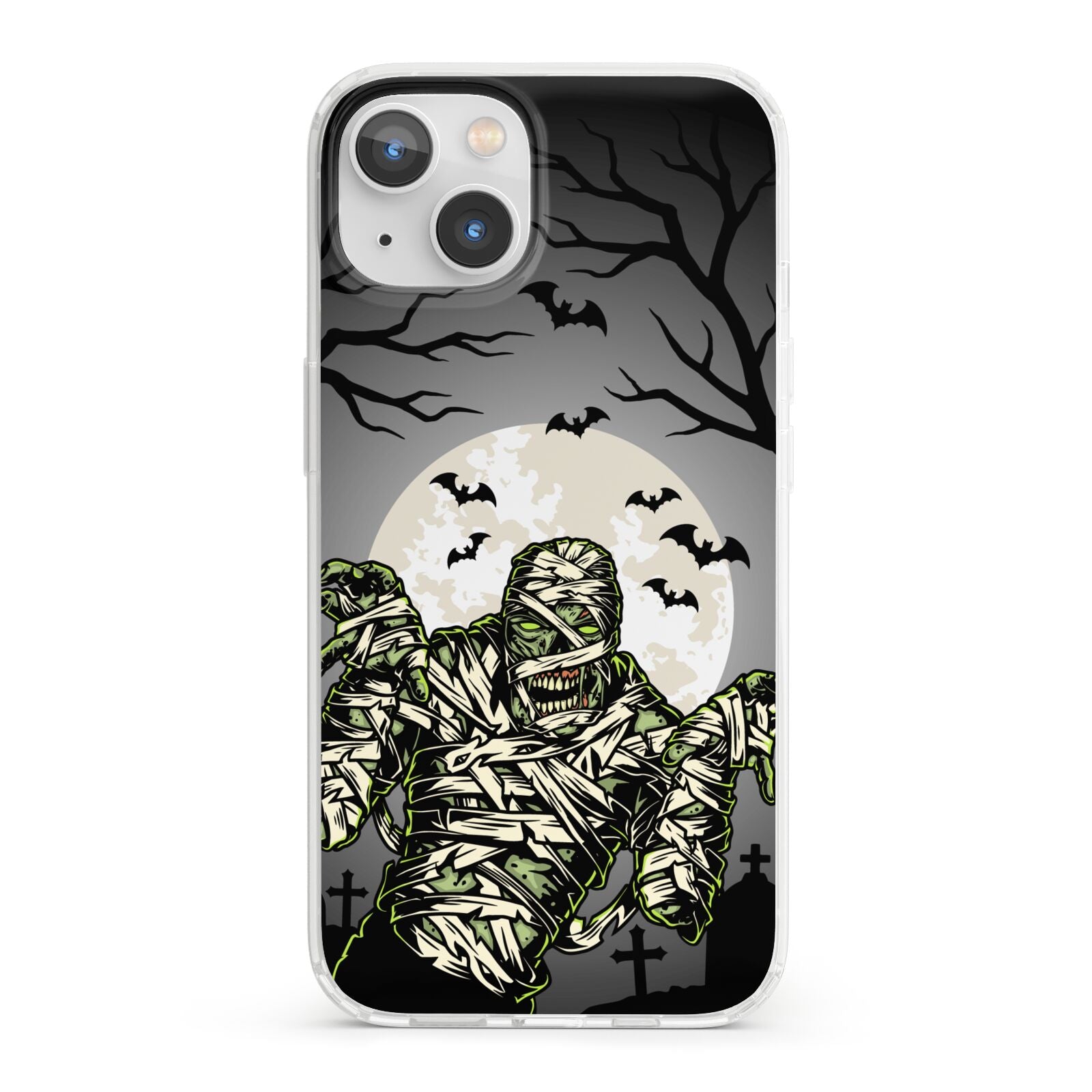 Halloween Mummy iPhone 13 Clear Bumper Case