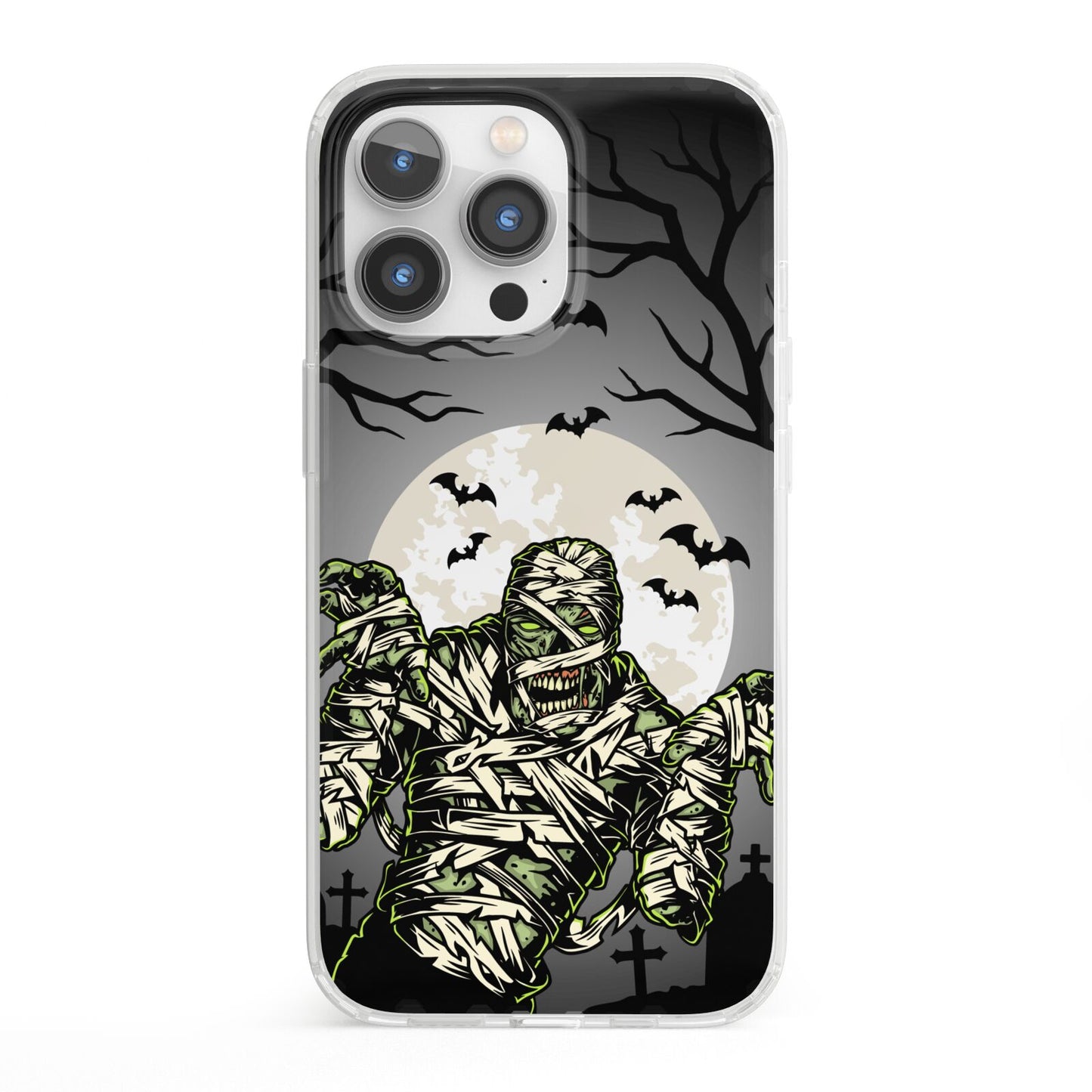 Halloween Mummy iPhone 13 Pro Clear Bumper Case