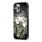 Halloween Mummy iPhone 13 Pro Max Black Impact Case Side Angle on Silver phone