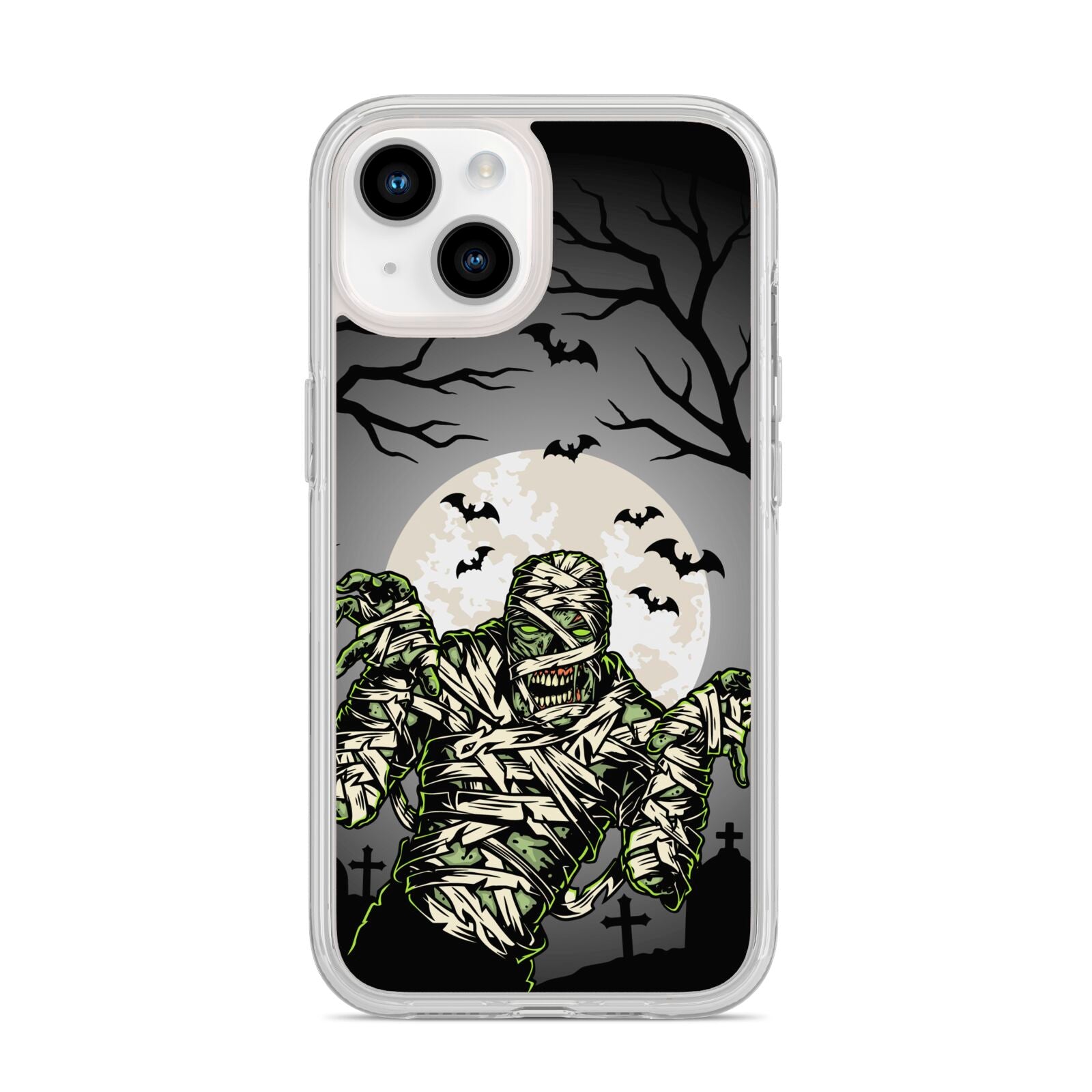 Halloween Mummy iPhone 14 Clear Tough Case Starlight