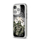 Halloween Mummy iPhone 14 Pro Glitter Tough Case Silver Angled Image