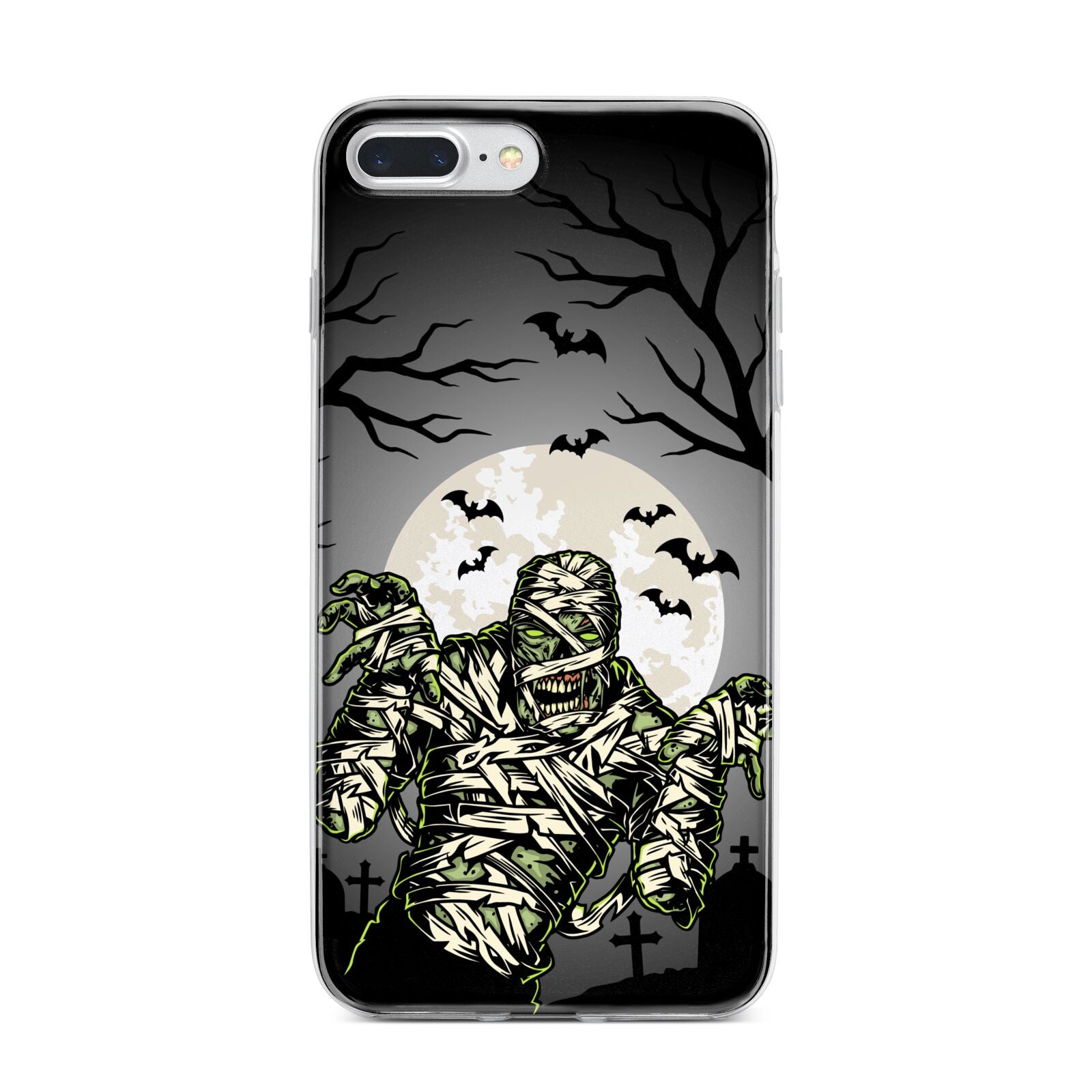 Halloween Mummy iPhone 7 Plus Bumper Case on Silver iPhone