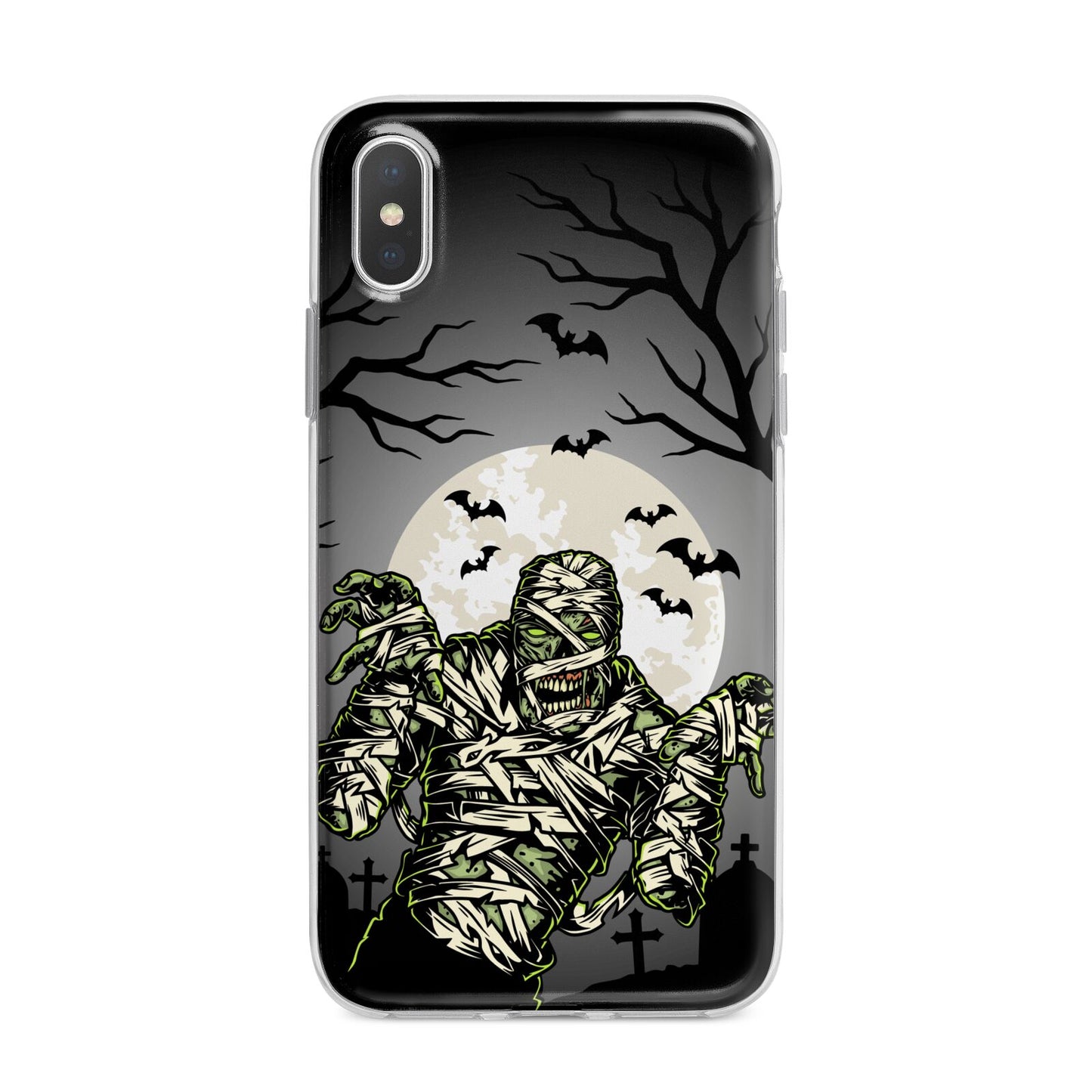 Halloween Mummy iPhone X Bumper Case on Silver iPhone Alternative Image 1