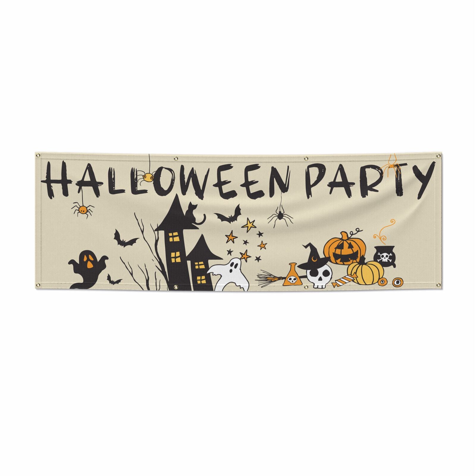 Halloween Party 6x2 Vinly Banner with Grommets