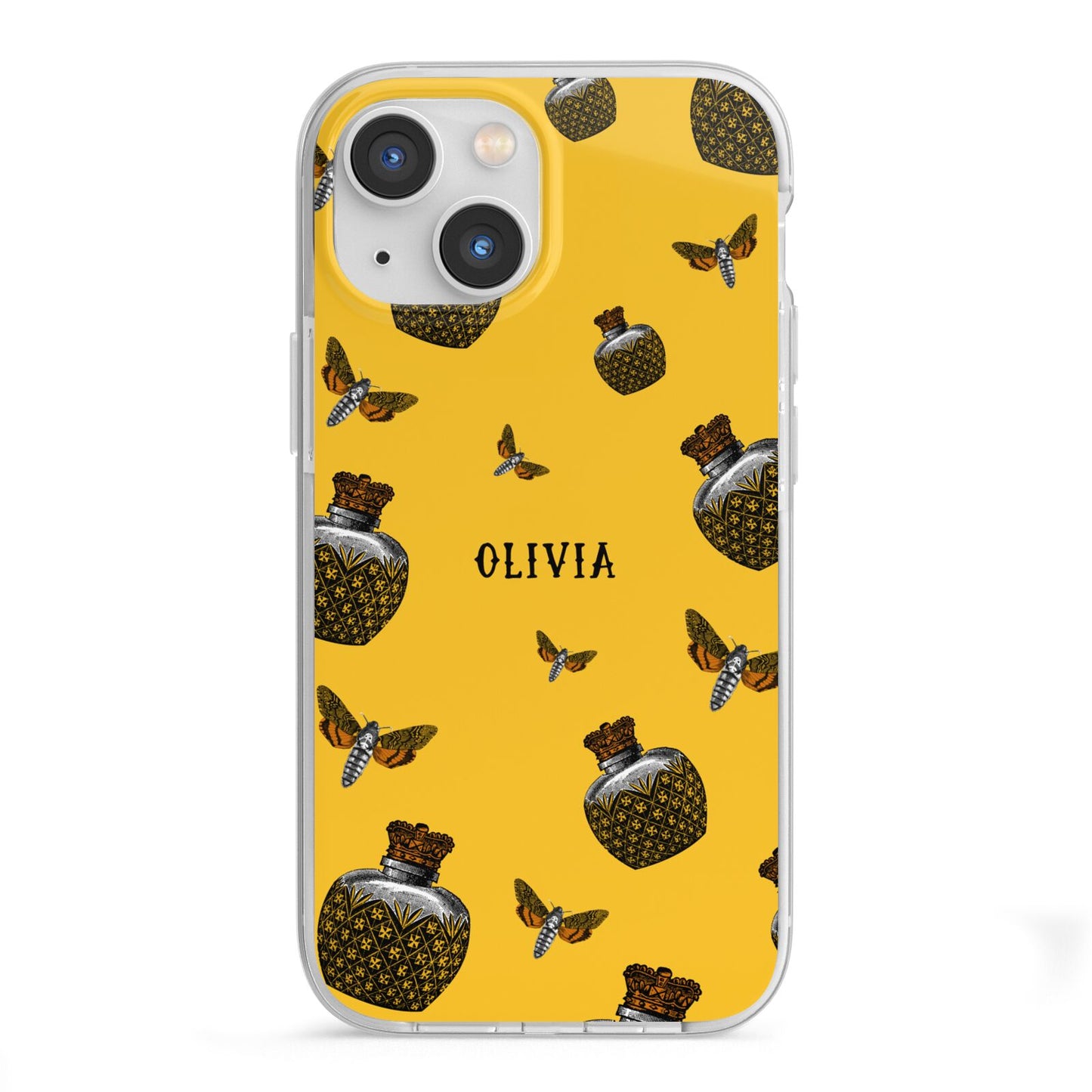 Halloween Potion Personalised iPhone 13 Mini TPU Impact Case with White Edges