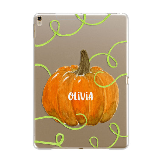 Halloween Pumpkin Personalised Apple iPad Gold Case