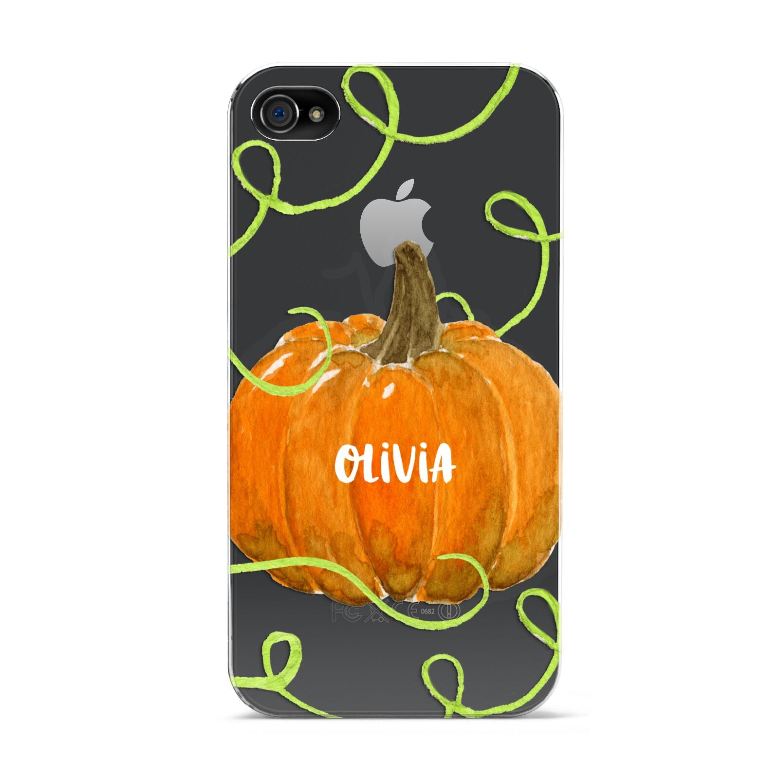 Halloween Pumpkin Personalised Apple iPhone 4s Case