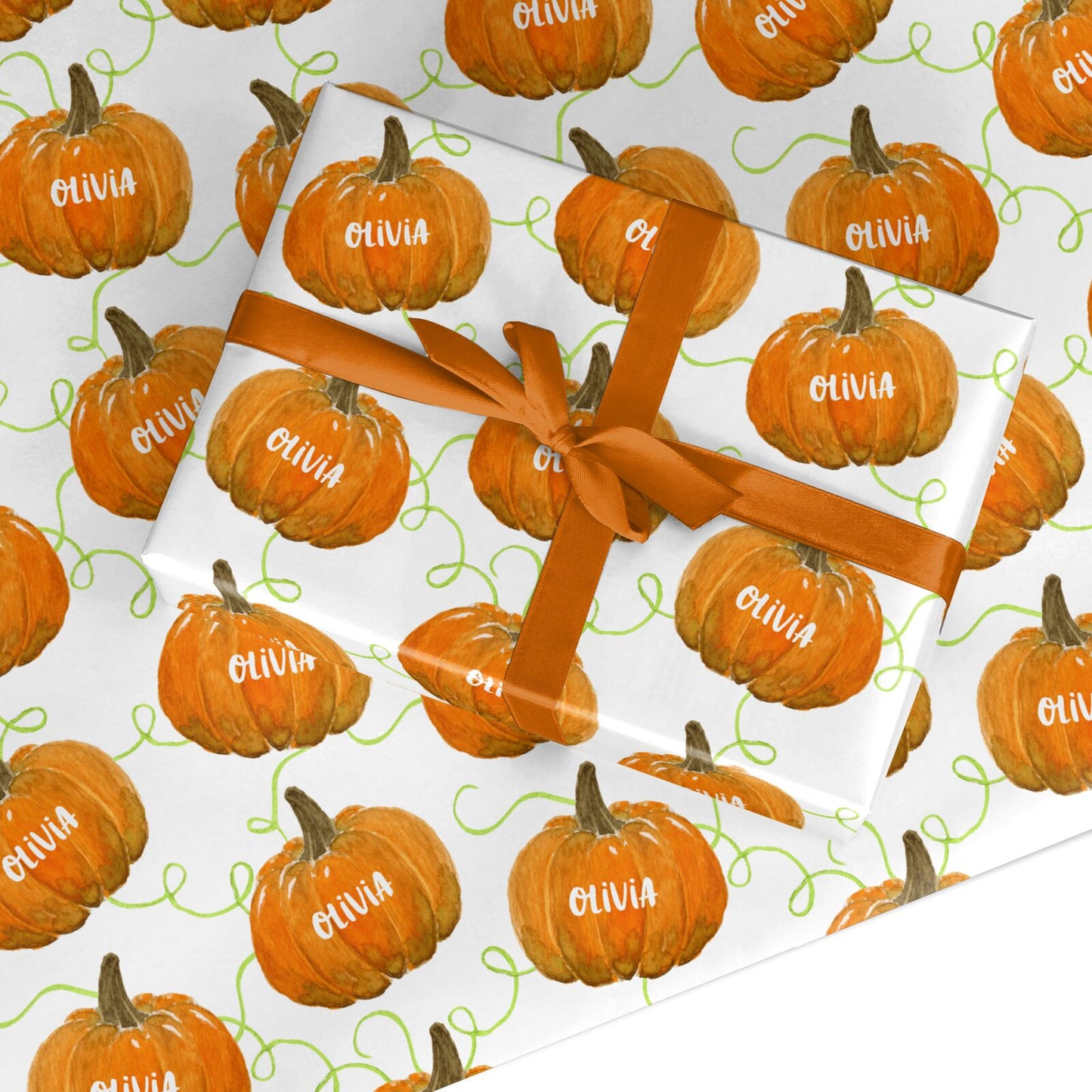 Halloween Pumpkin Personalised Custom Wrapping Paper