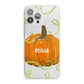Halloween Pumpkin Personalised iPhone 13 Pro Max Clear Bumper Case