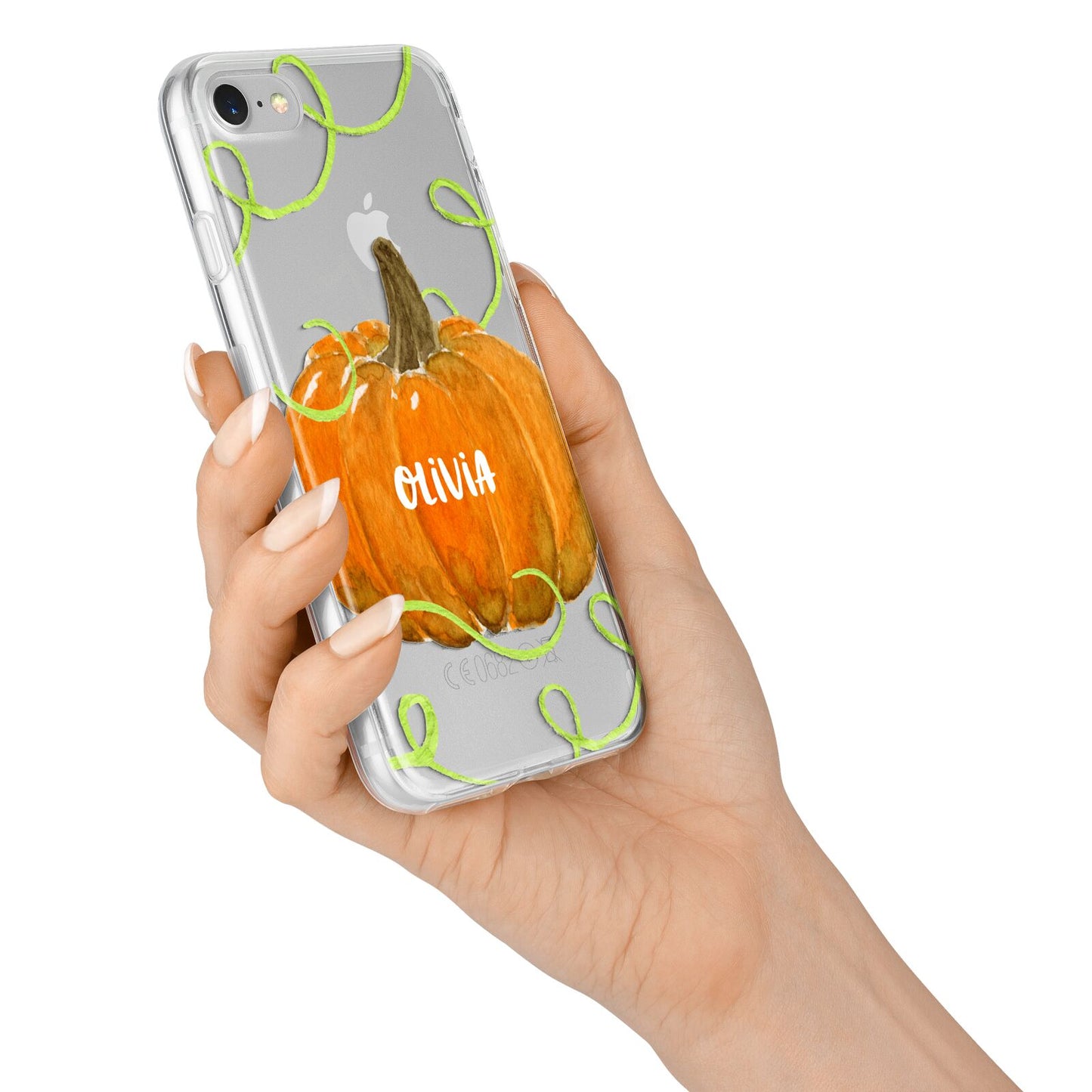 Halloween Pumpkin Personalised iPhone 7 Bumper Case on Silver iPhone Alternative Image