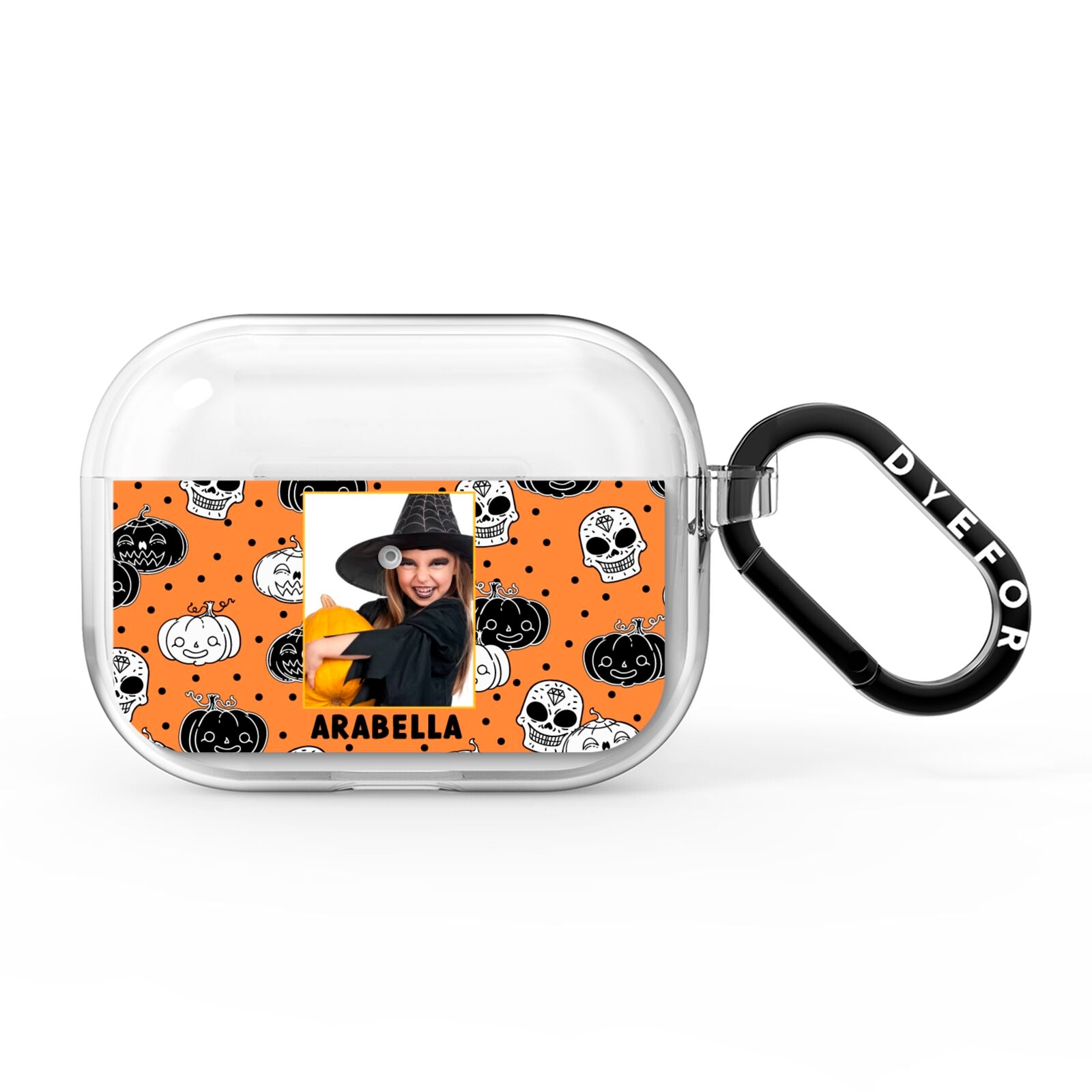 Halloween Pumpkins Photo Upload AirPods Pro Clear Case