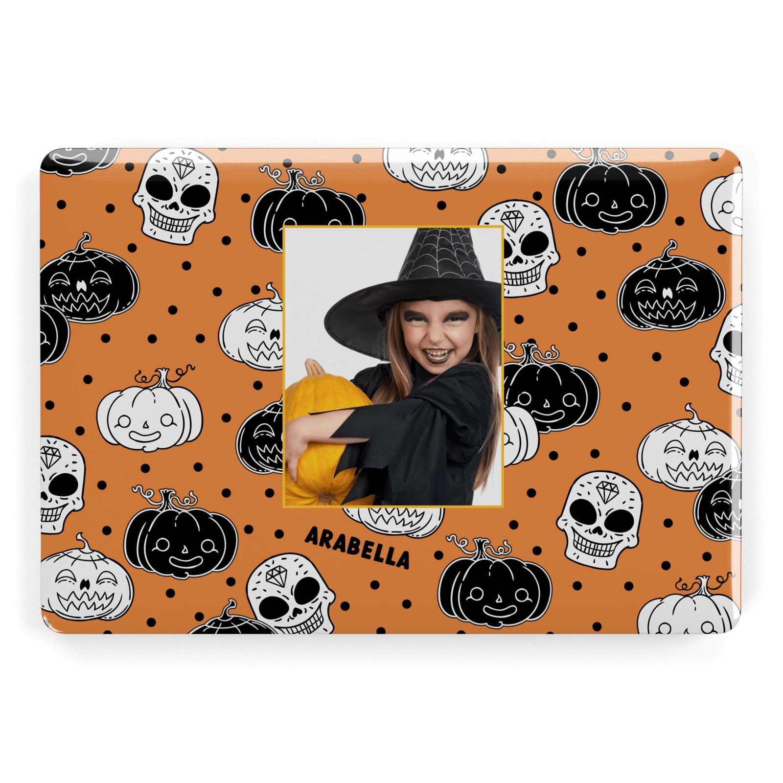 Halloween Pumpkins Photo Upload Apple MacBook Case