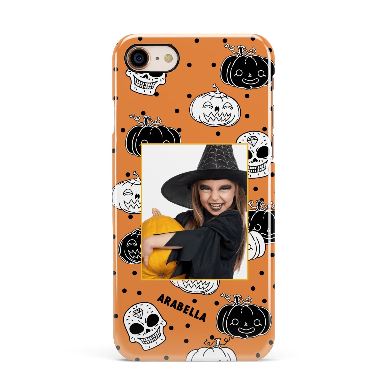 Halloween Pumpkins Photo Upload Apple iPhone 7 8 3D Snap Case