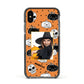 Halloween Pumpkins Photo Upload Apple iPhone Xs Impact Case Black Edge on Black Phone
