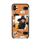 Halloween Pumpkins Photo Upload Apple iPhone Xs Max Impact Case Black Edge on Silver Phone