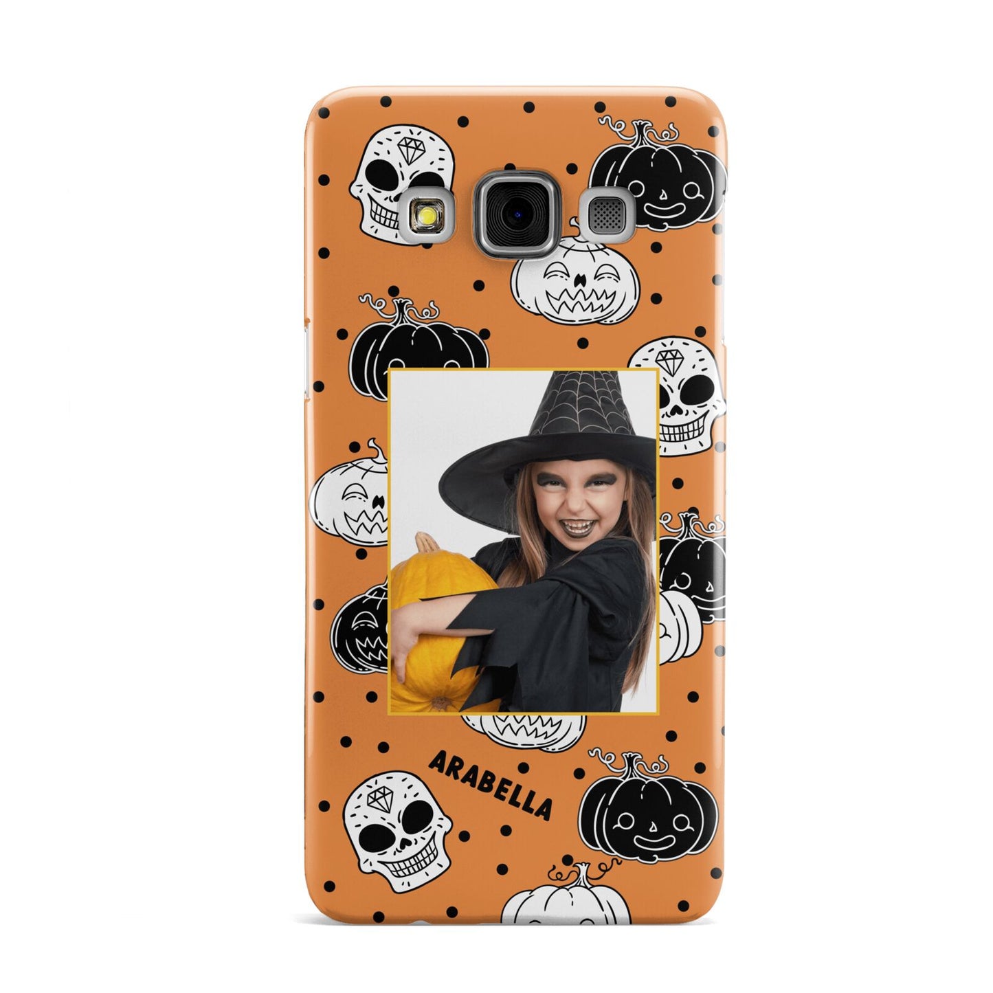 Halloween Pumpkins Photo Upload Samsung Galaxy A3 Case