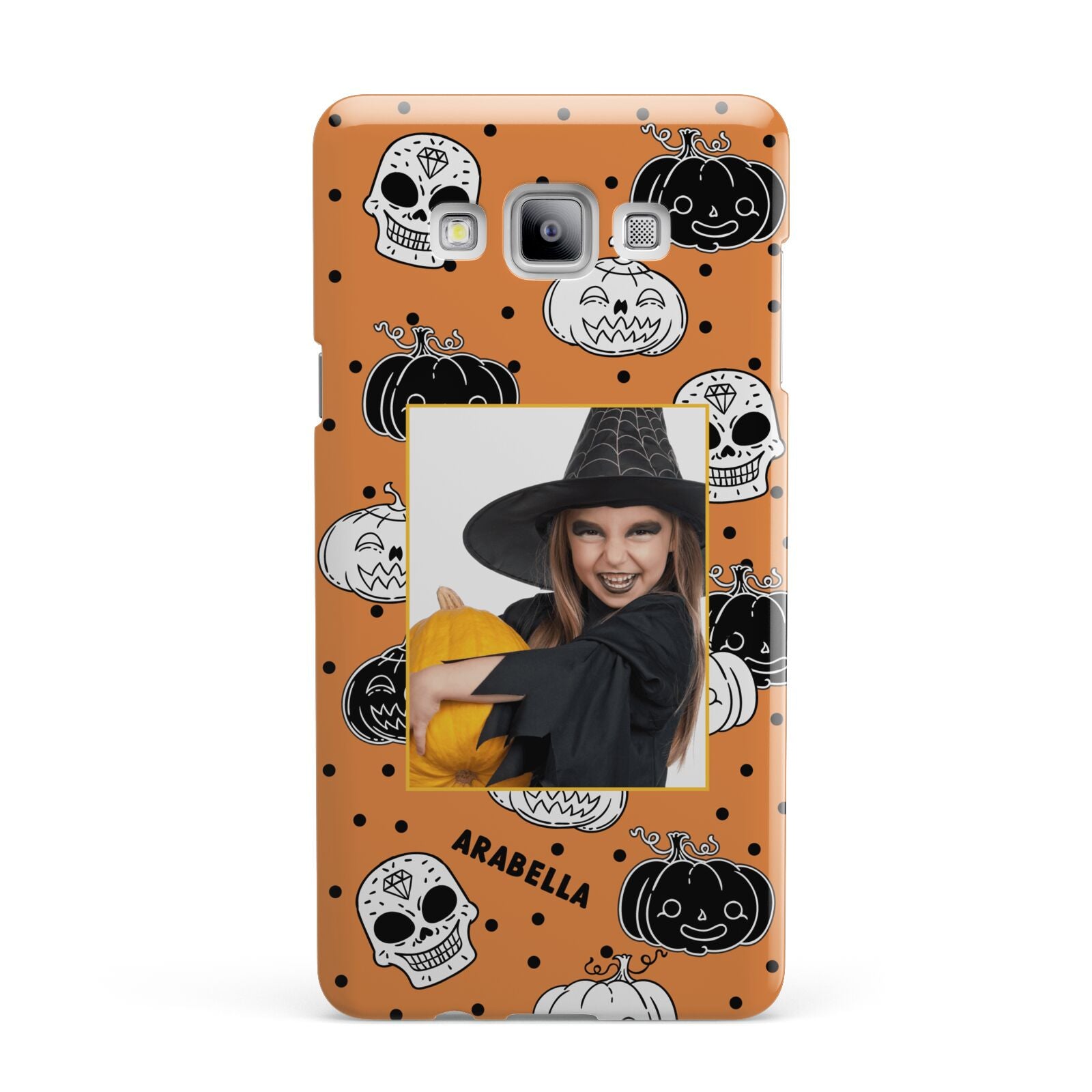 Halloween Pumpkins Photo Upload Samsung Galaxy A7 2015 Case
