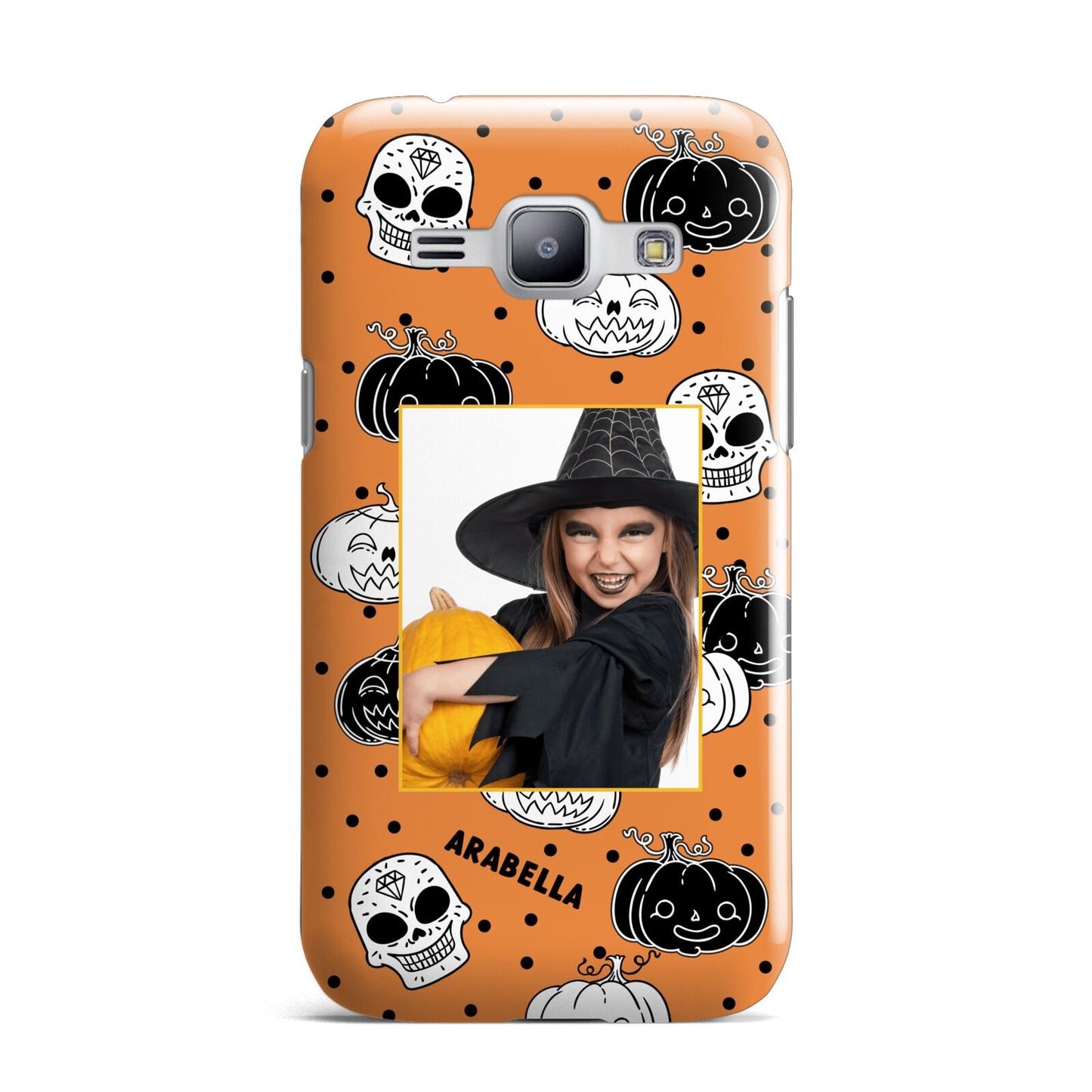 Halloween Pumpkins Photo Upload Samsung Galaxy J1 2015 Case