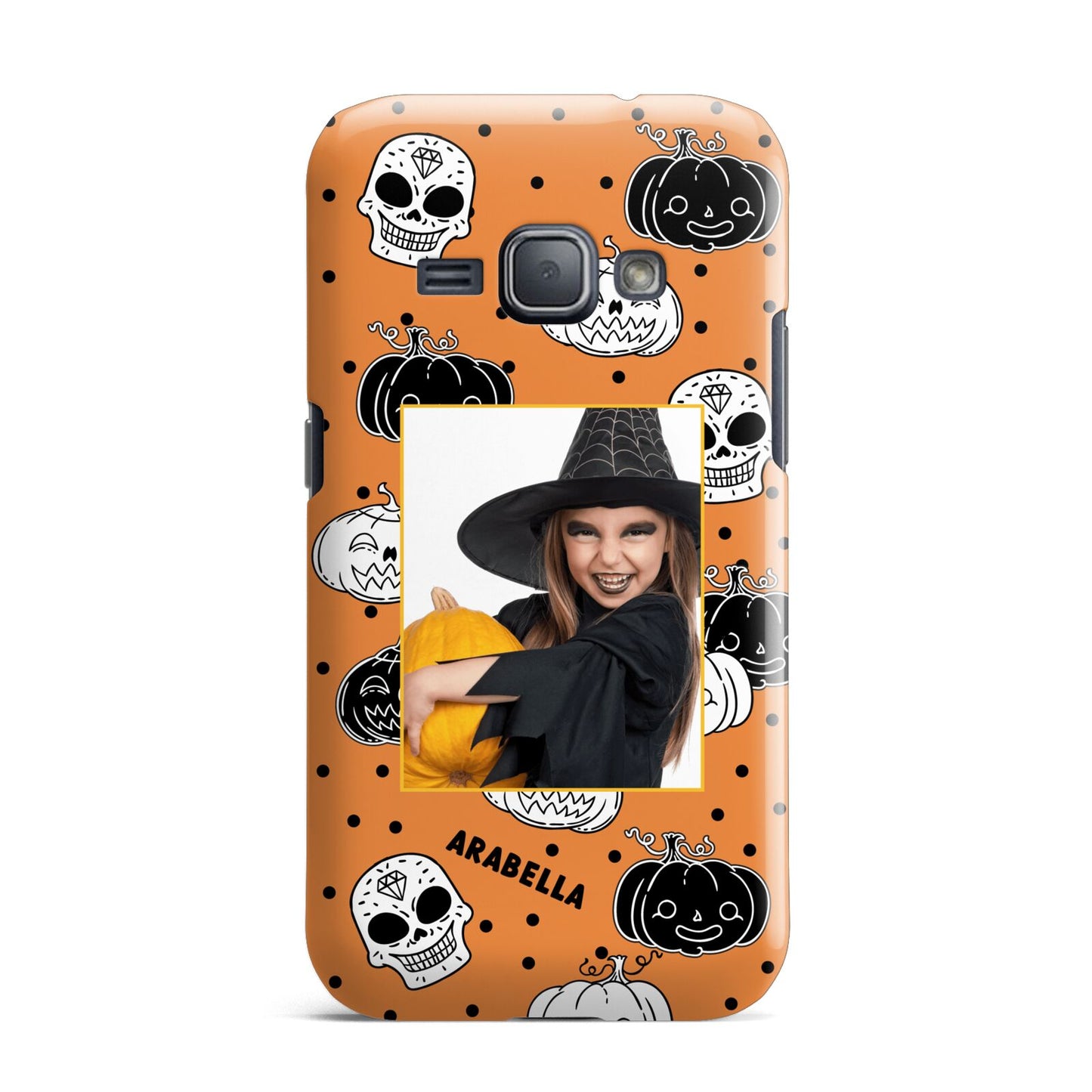 Halloween Pumpkins Photo Upload Samsung Galaxy J1 2016 Case