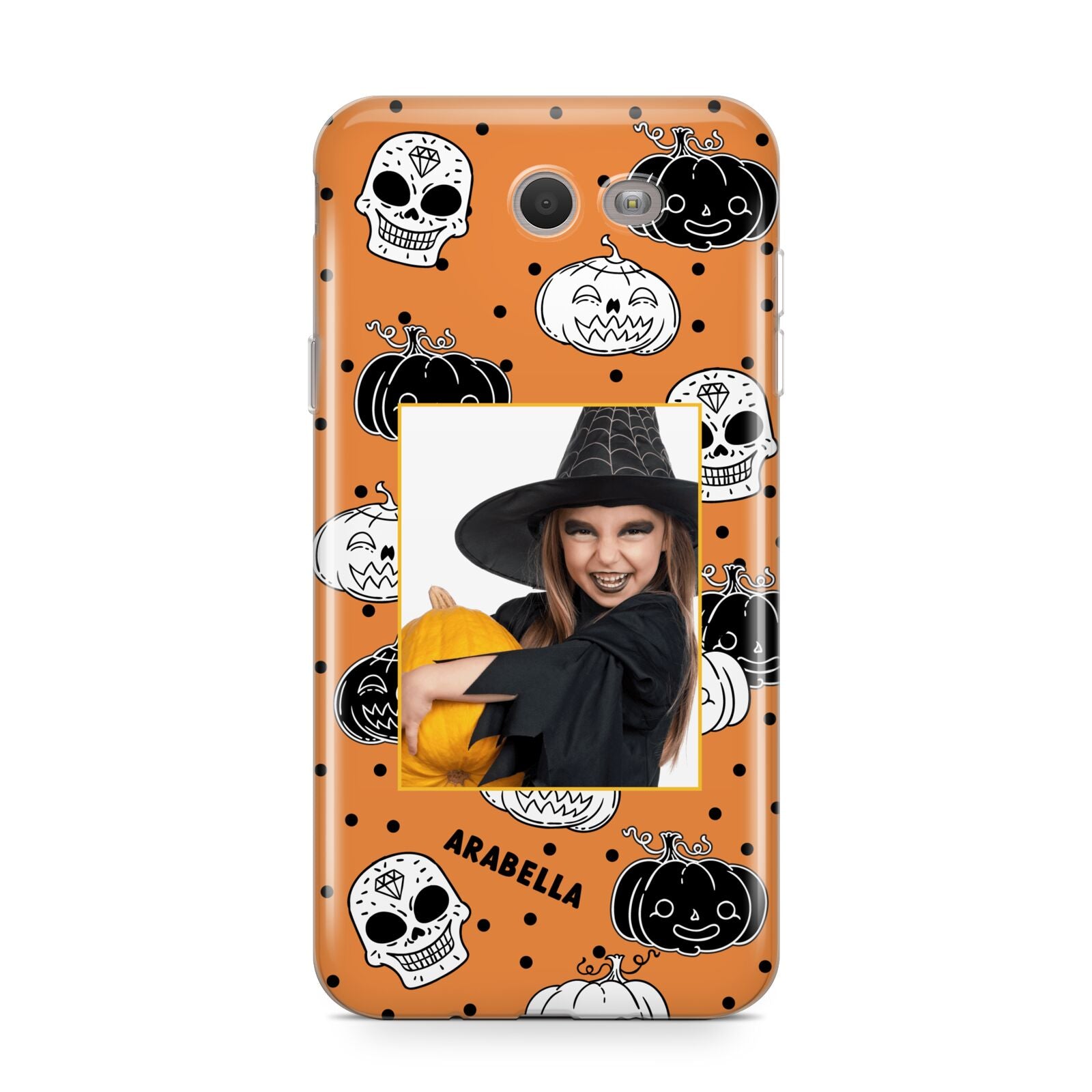 Halloween Pumpkins Photo Upload Samsung Galaxy J7 2017 Case