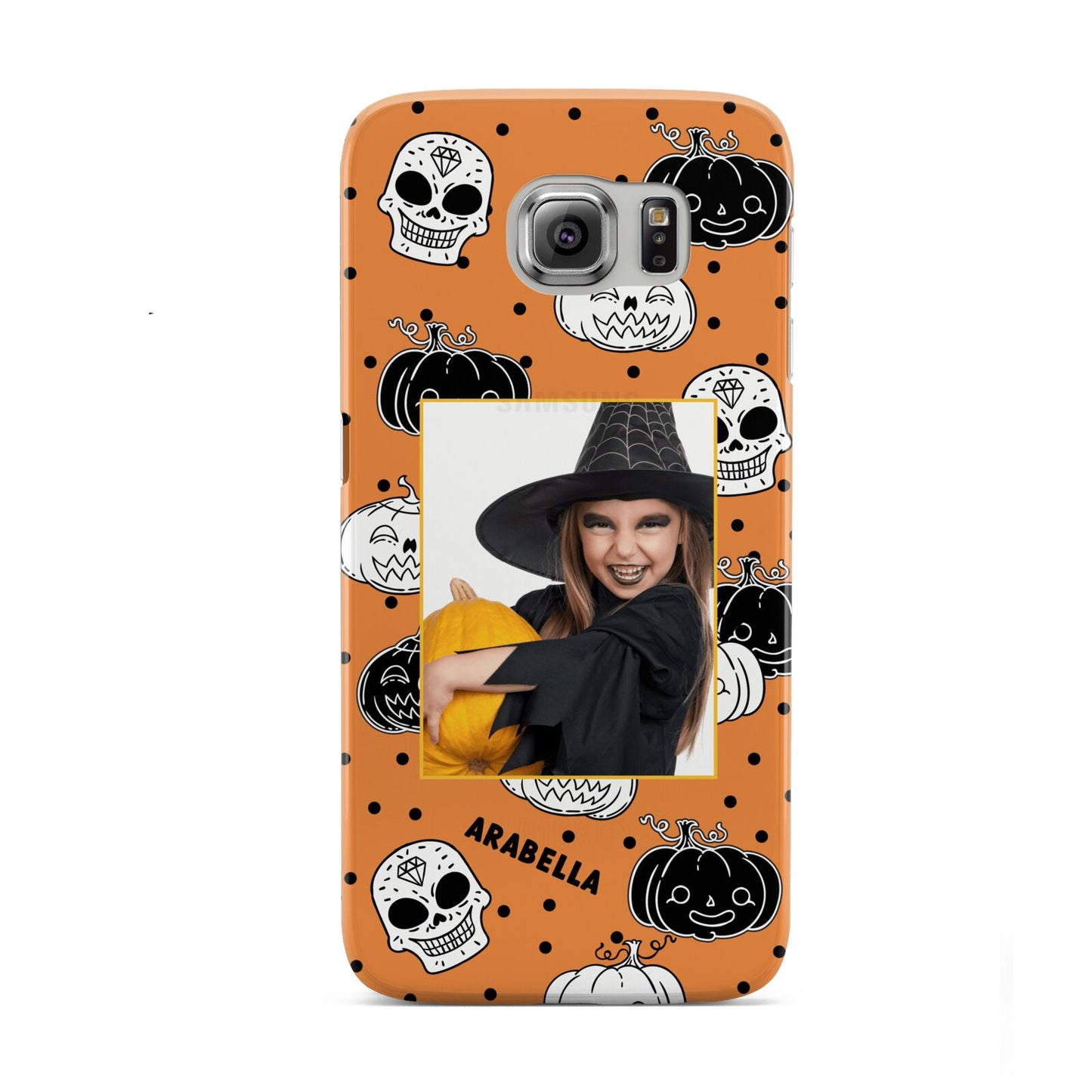 Halloween Pumpkins Photo Upload Samsung Galaxy S6 Case
