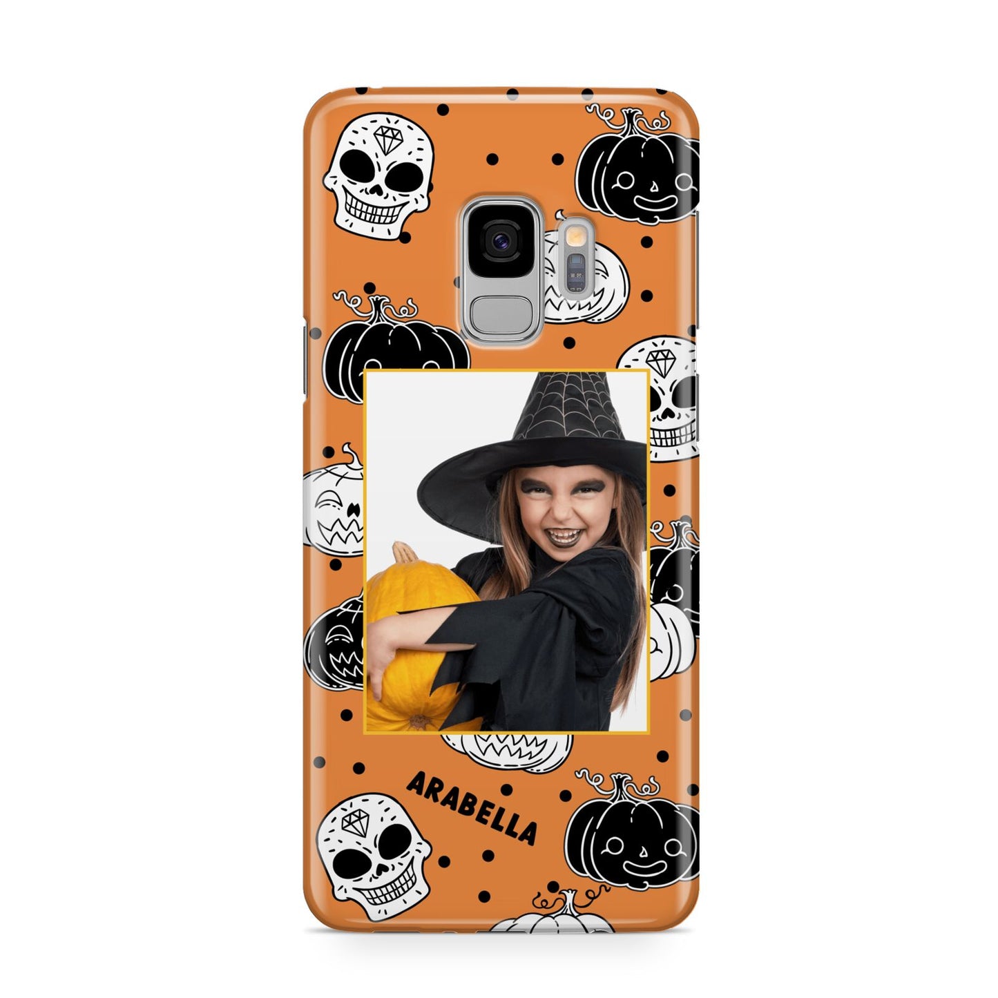 Halloween Pumpkins Photo Upload Samsung Galaxy S9 Case