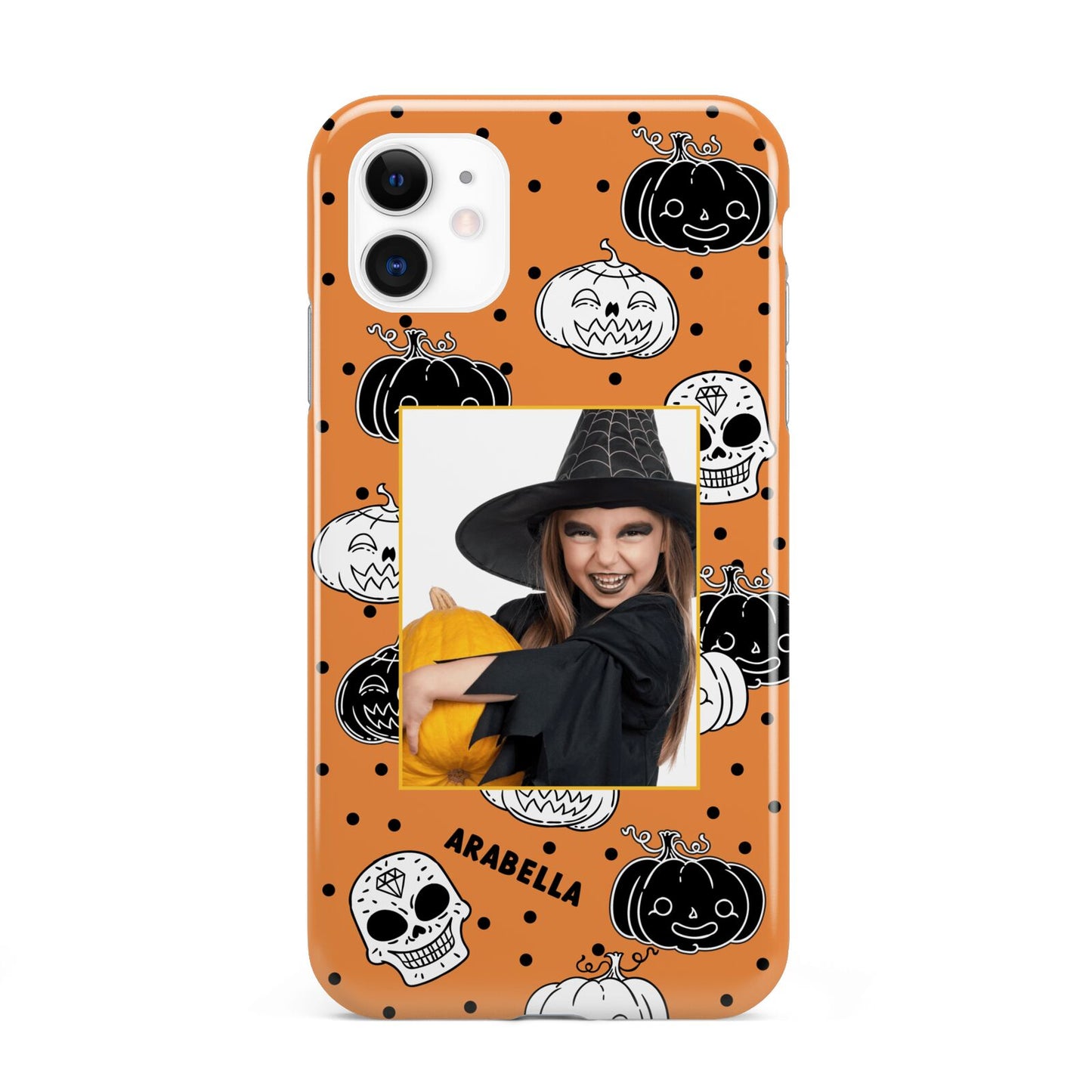 Halloween Pumpkins Photo Upload iPhone 11 3D Tough Case