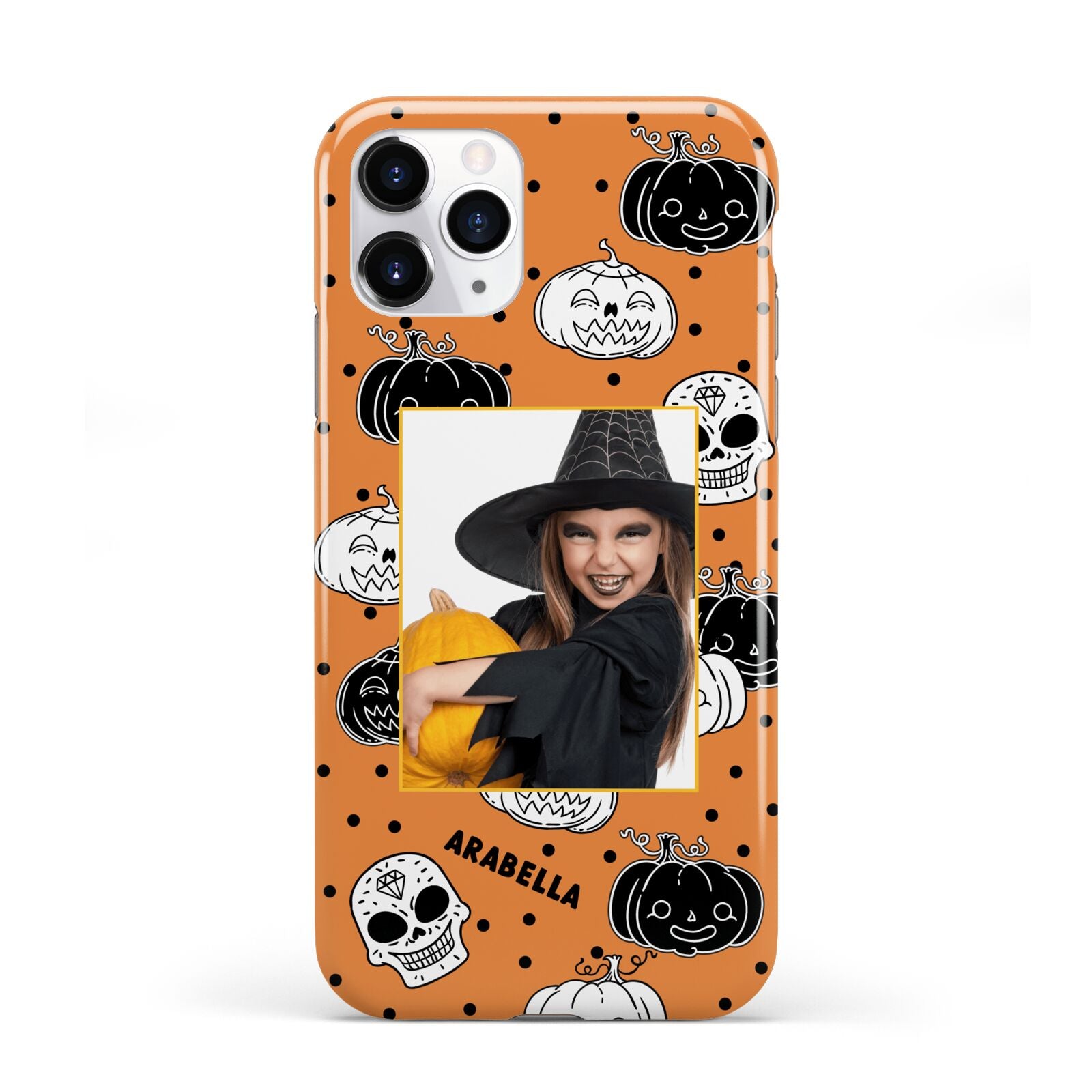 Halloween Pumpkins Photo Upload iPhone 11 Pro 3D Tough Case