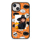 Halloween Pumpkins Photo Upload iPhone 13 Black Impact Case on Silver phone