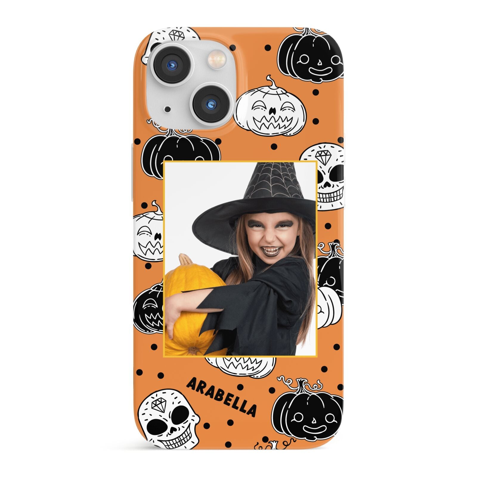 Halloween Pumpkins Photo Upload iPhone 13 Mini Full Wrap 3D Snap Case